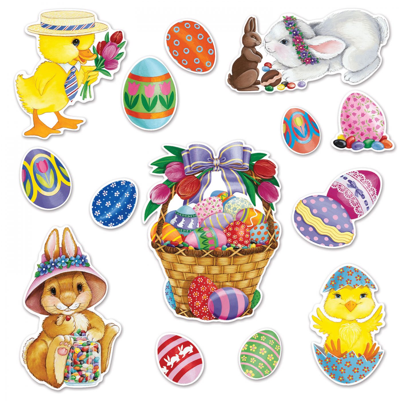 Easter Basket & Friends Cutouts (12) image