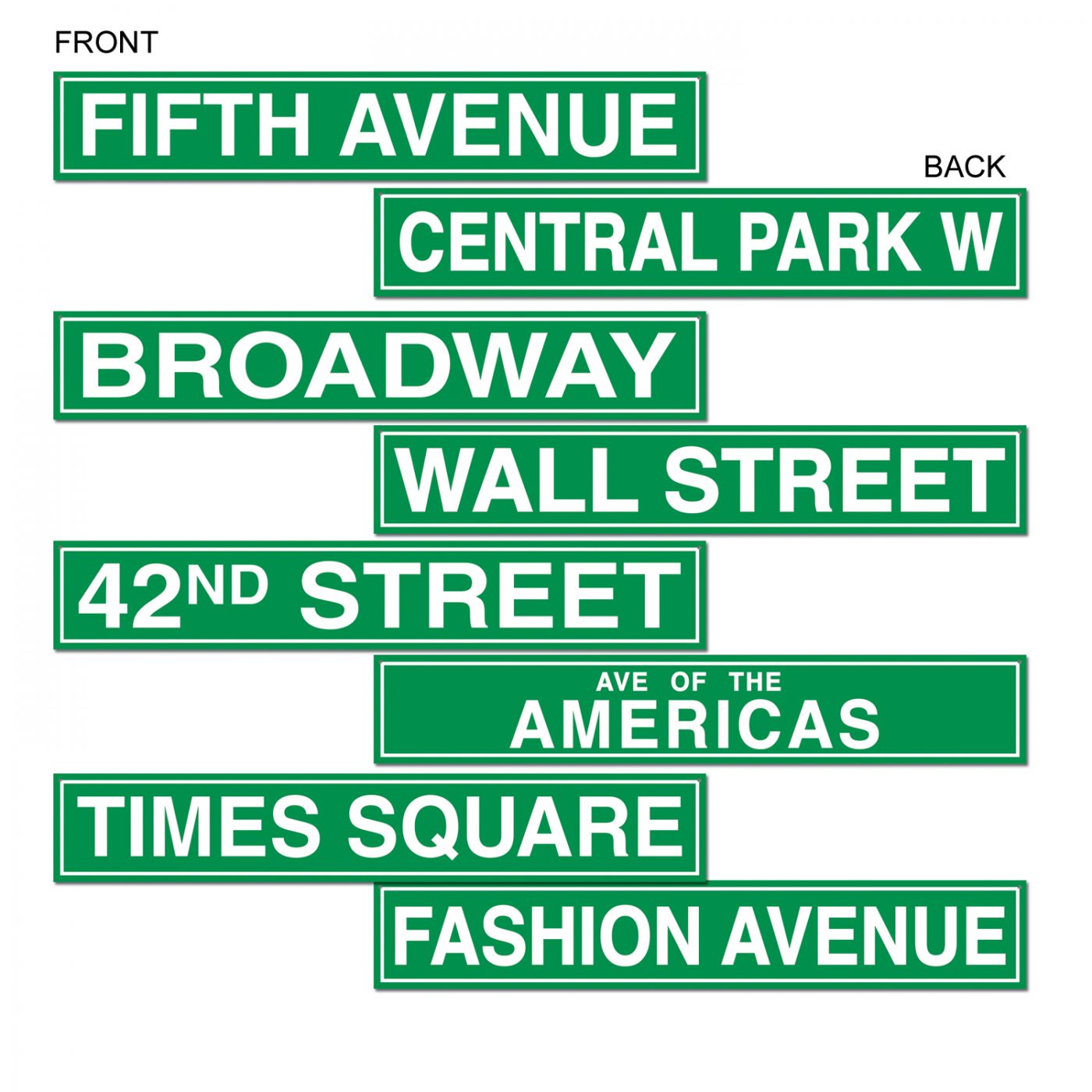 New York City Street Sign Cutouts image