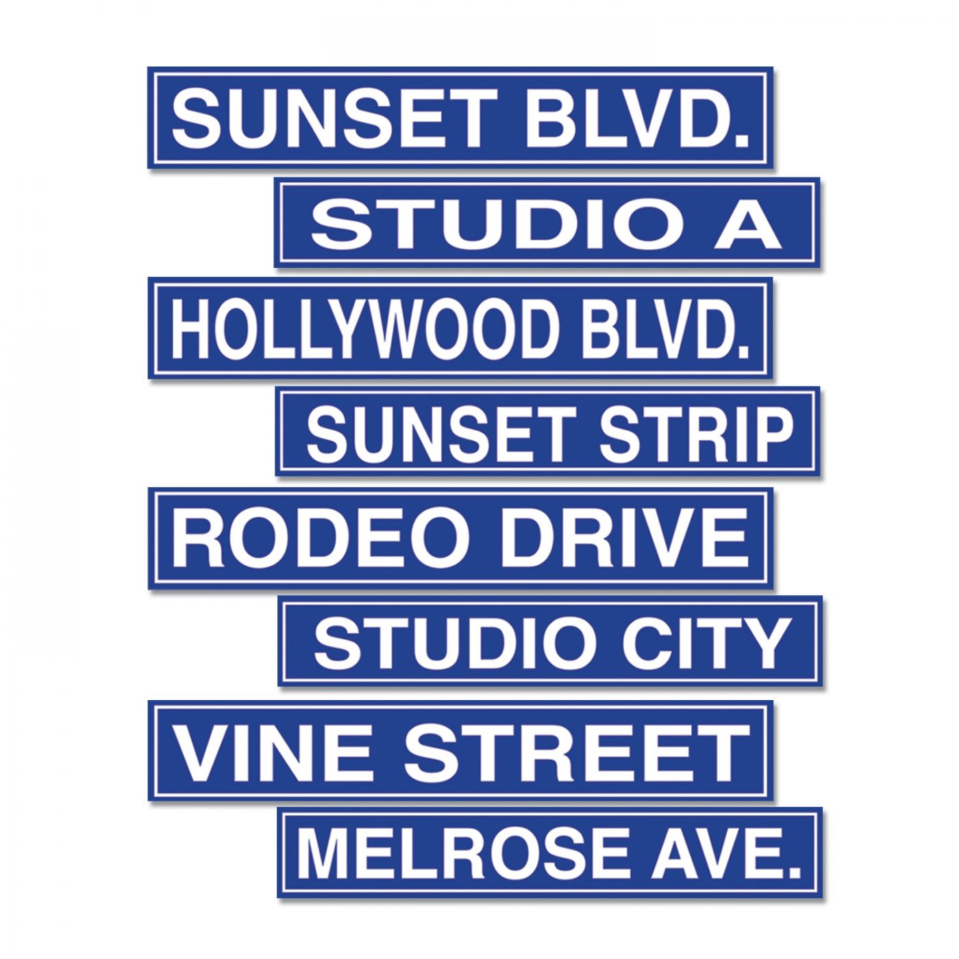 Hollywood Street Sign Cutouts image