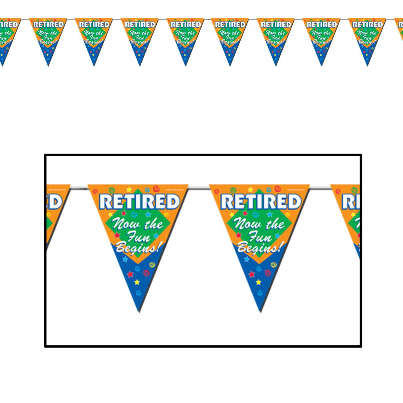 Retired The Fun Begins! Pennant Banner image
