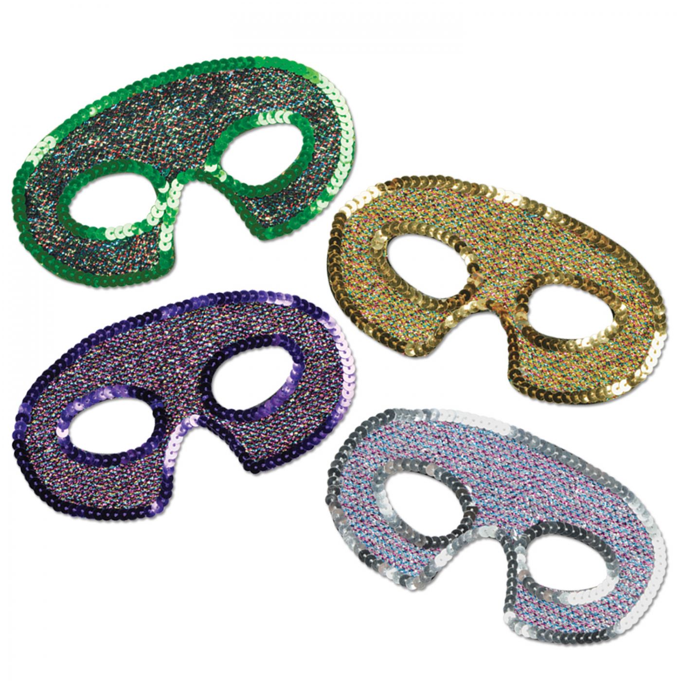 Sequin-Lame Half Masks (12) image