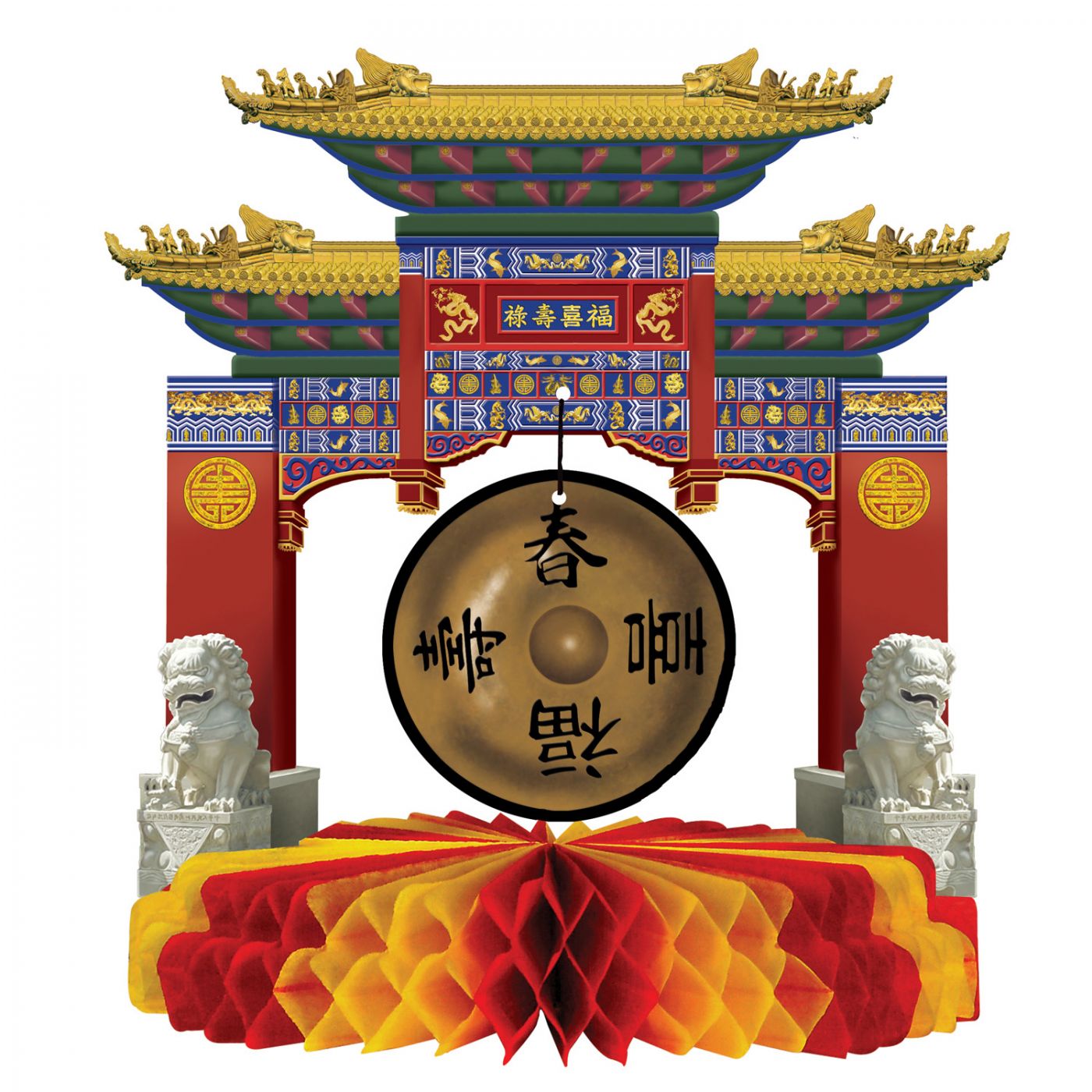 Image of Asian Gong Centerpiece