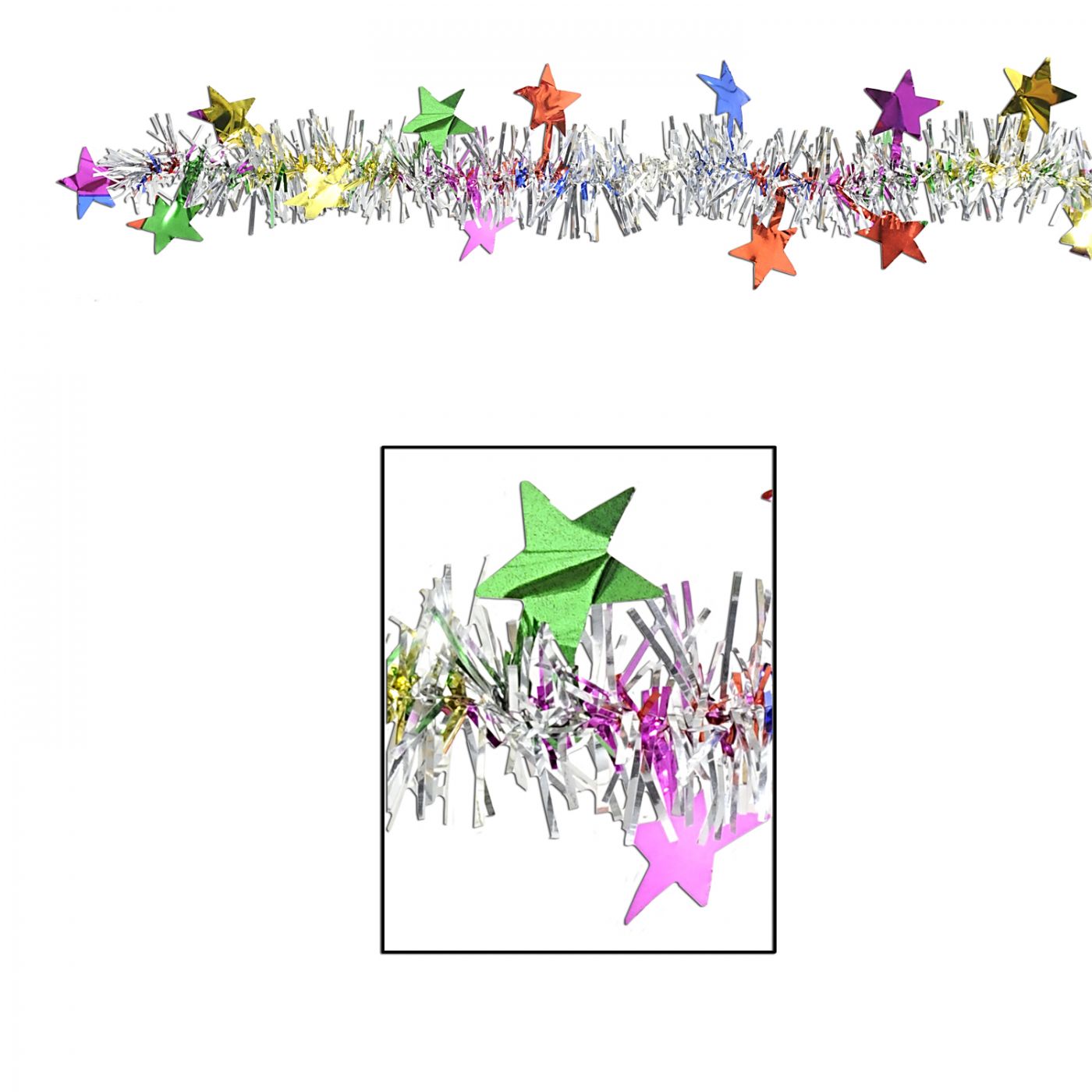 FR Metallic Star Garland (12) image