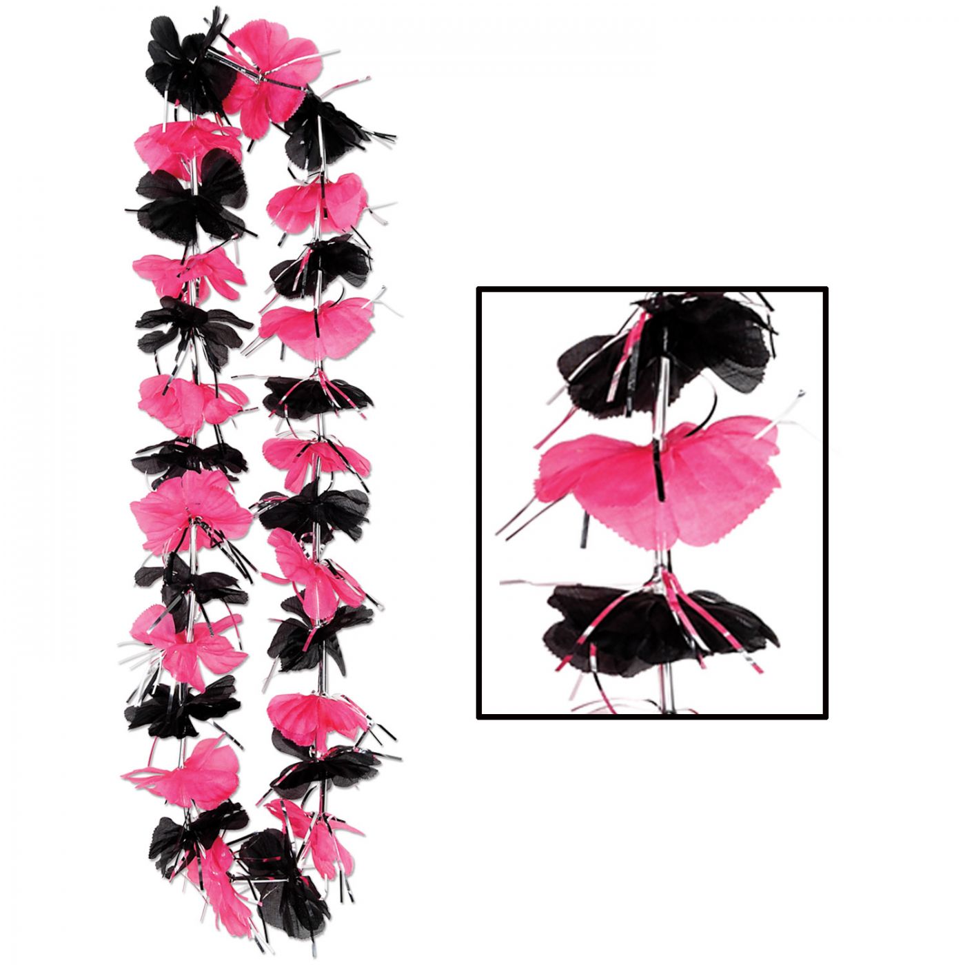 Pink & Black Party Lei (12) image