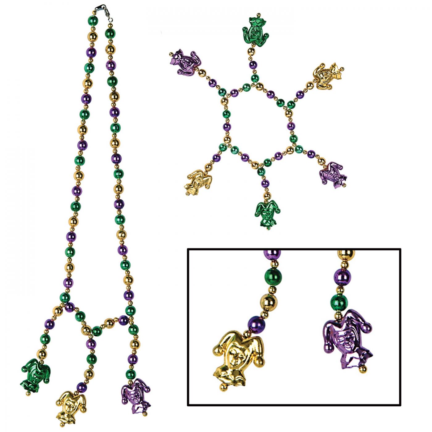 Mardi Gras Beads Choker/Bracelet Set (12) image
