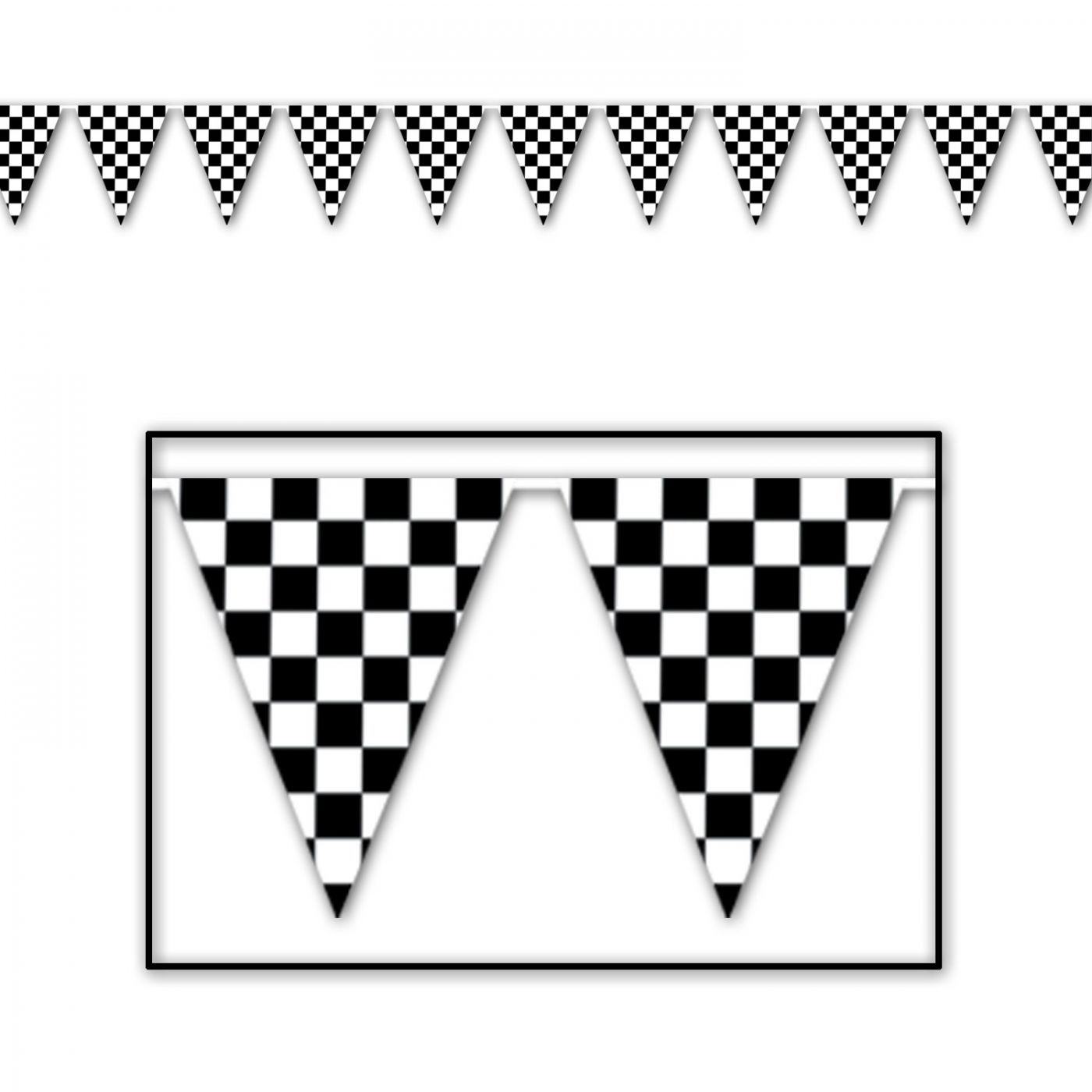Image of Checkered Pennant Banner (12)