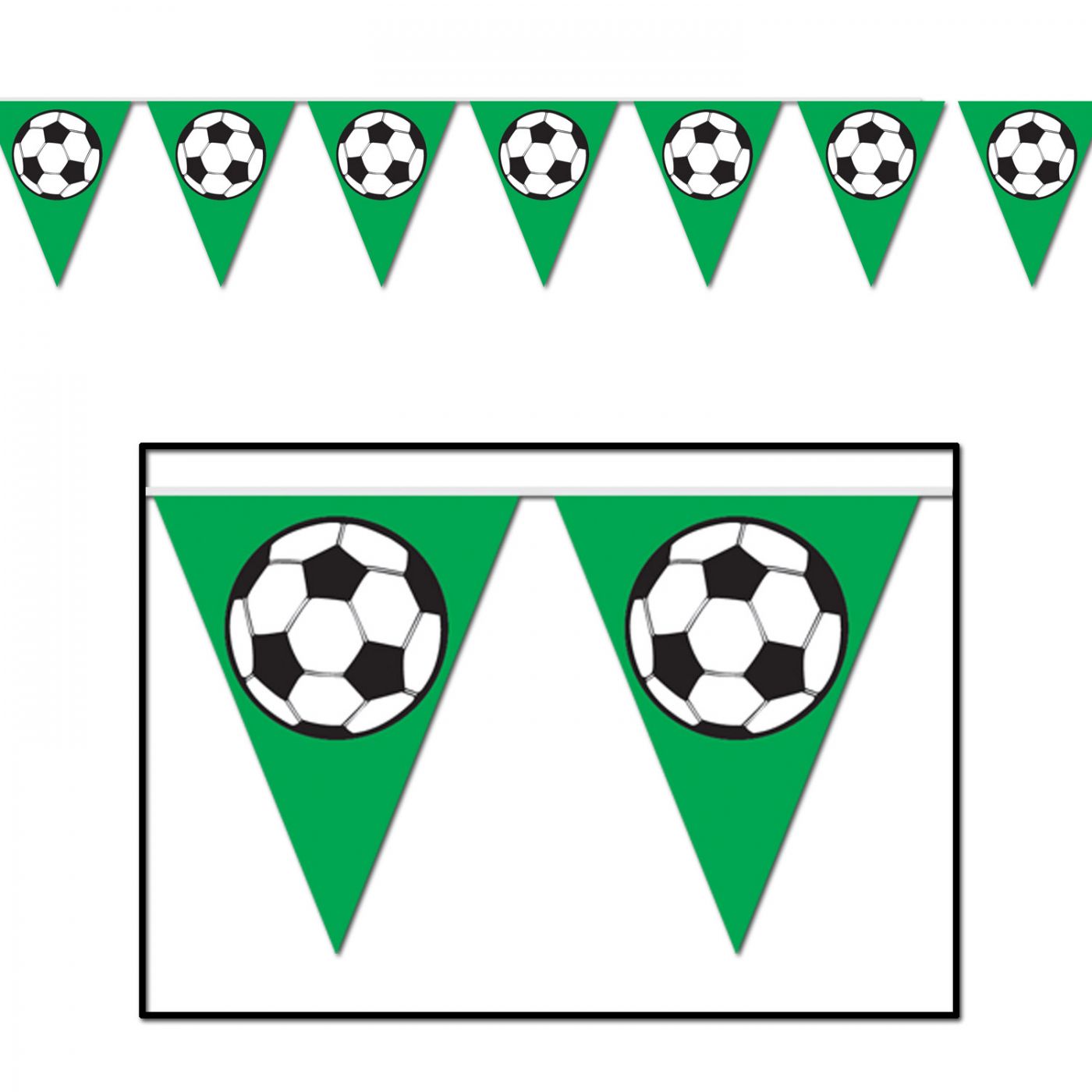 Soccer Ball Pennant Banner (12) image