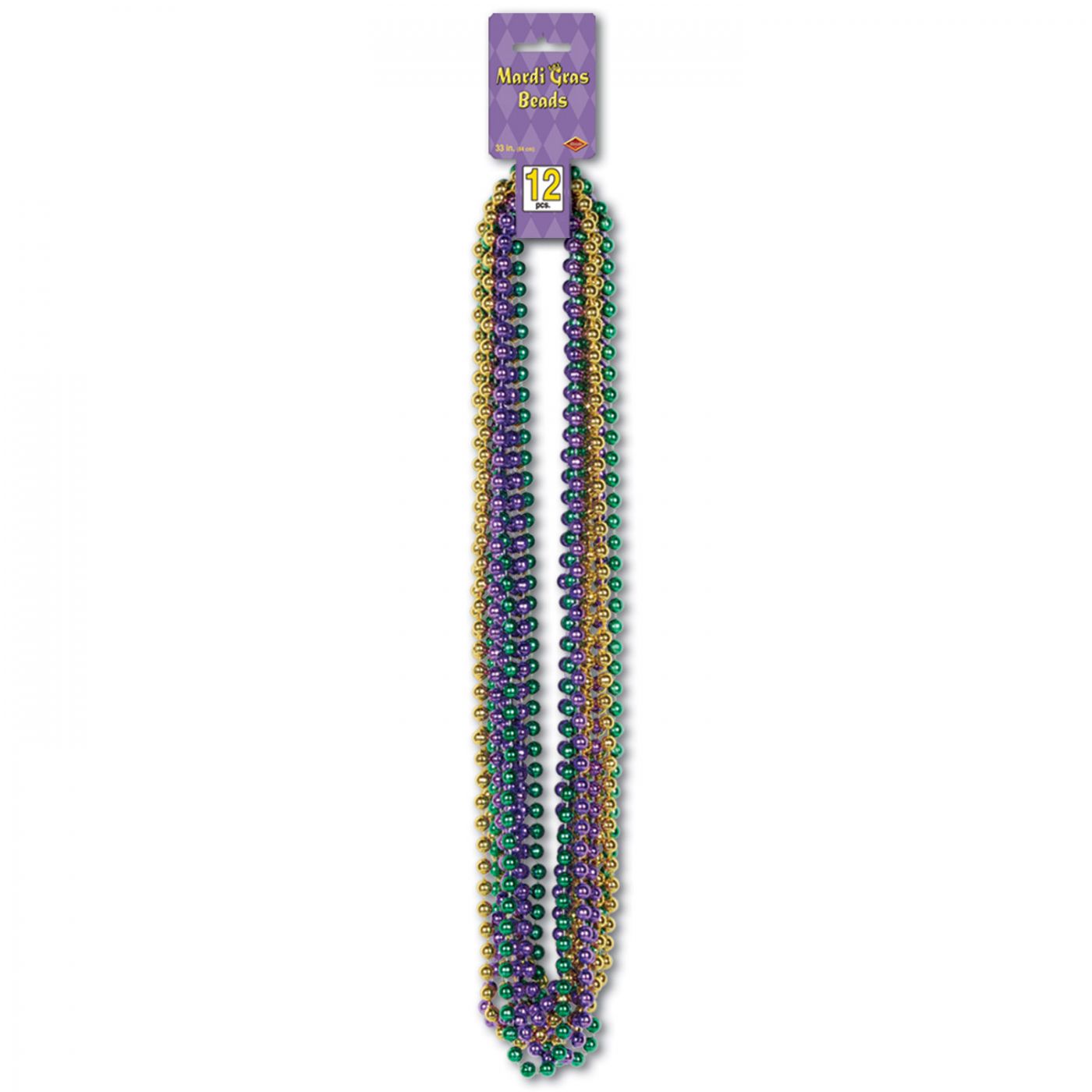 Mardi Gras Small Round Beads (12) image