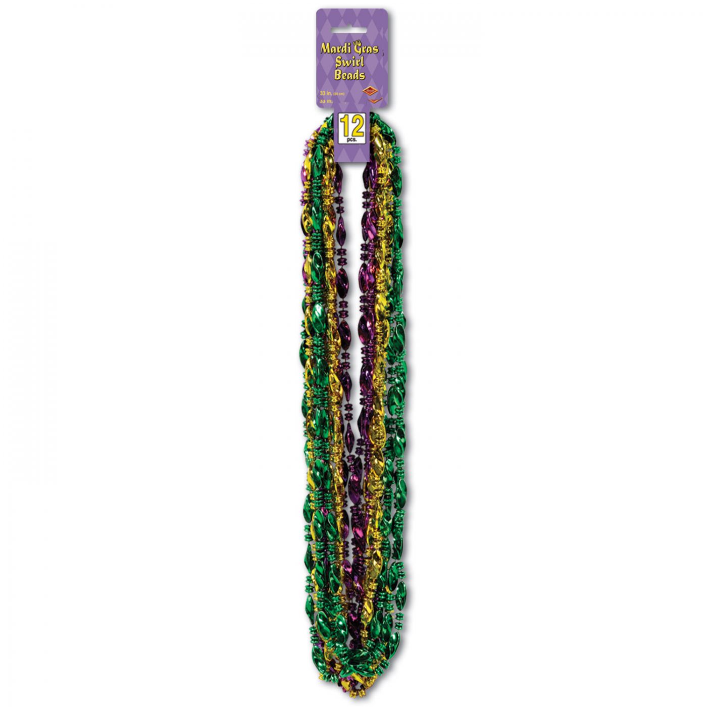 Mardi Gras Swirl Beads (12) image