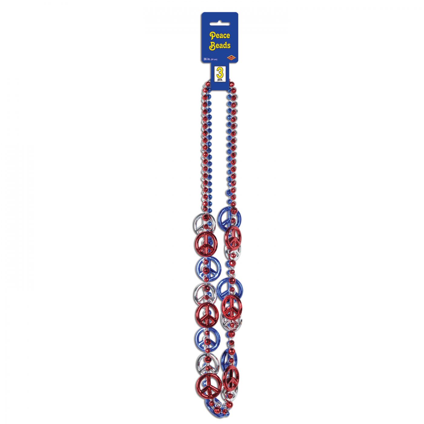 Patriotic Peace Sign Beads image