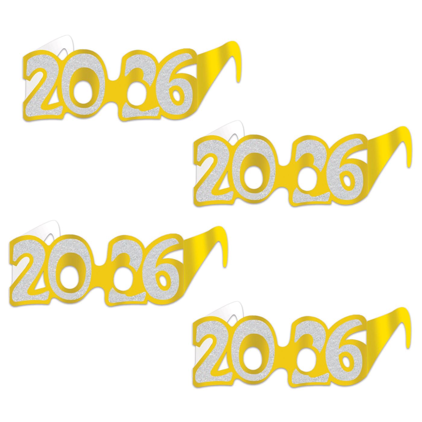 Pkgd "2026" Glittered Foil Eyeglasses (12) image
