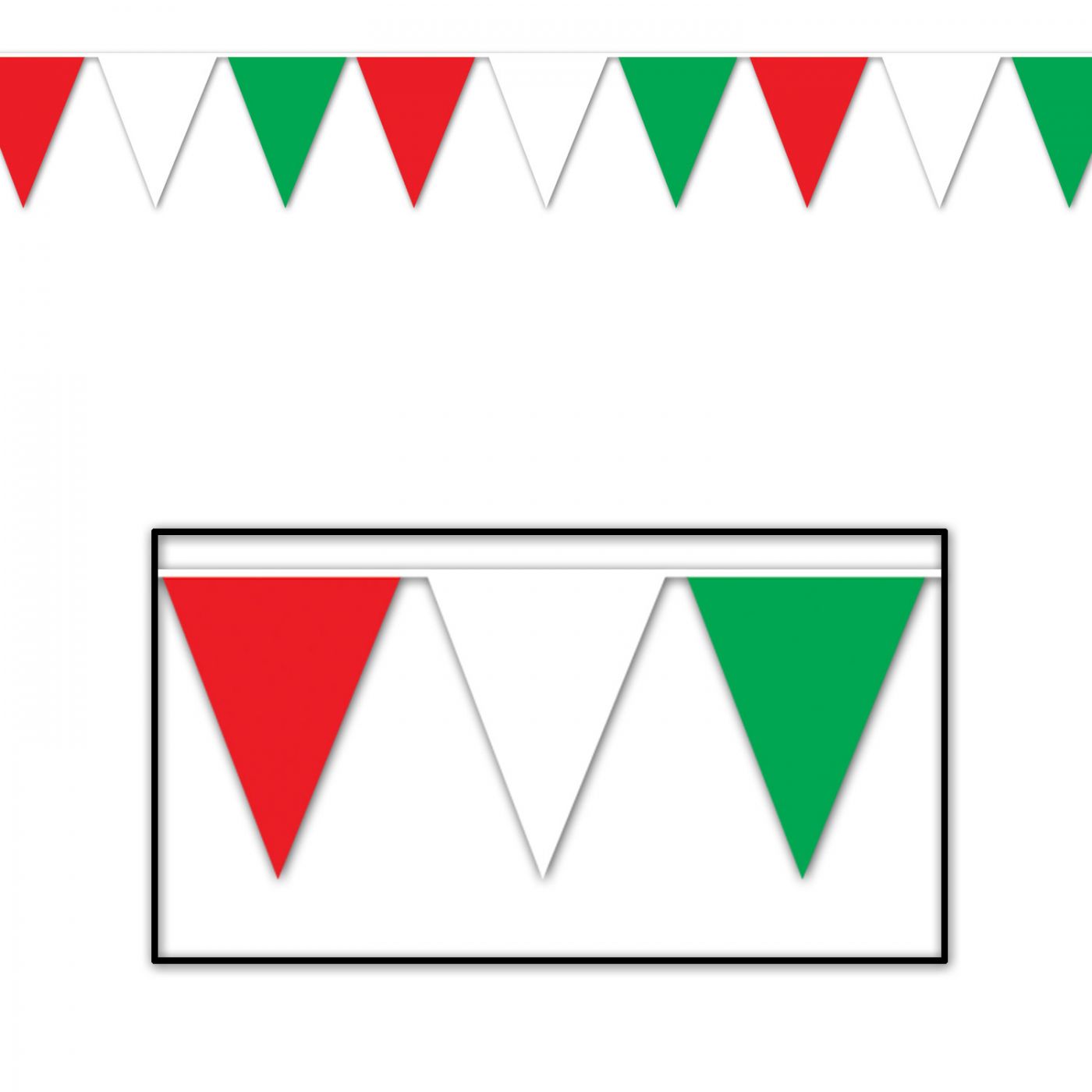 Red, White & Green Pennant Banner image