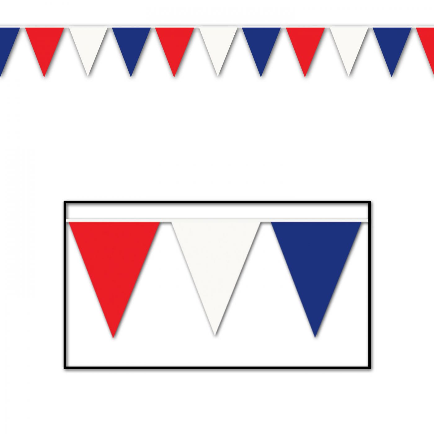Red, White & Blue Pennant Banner (12) image