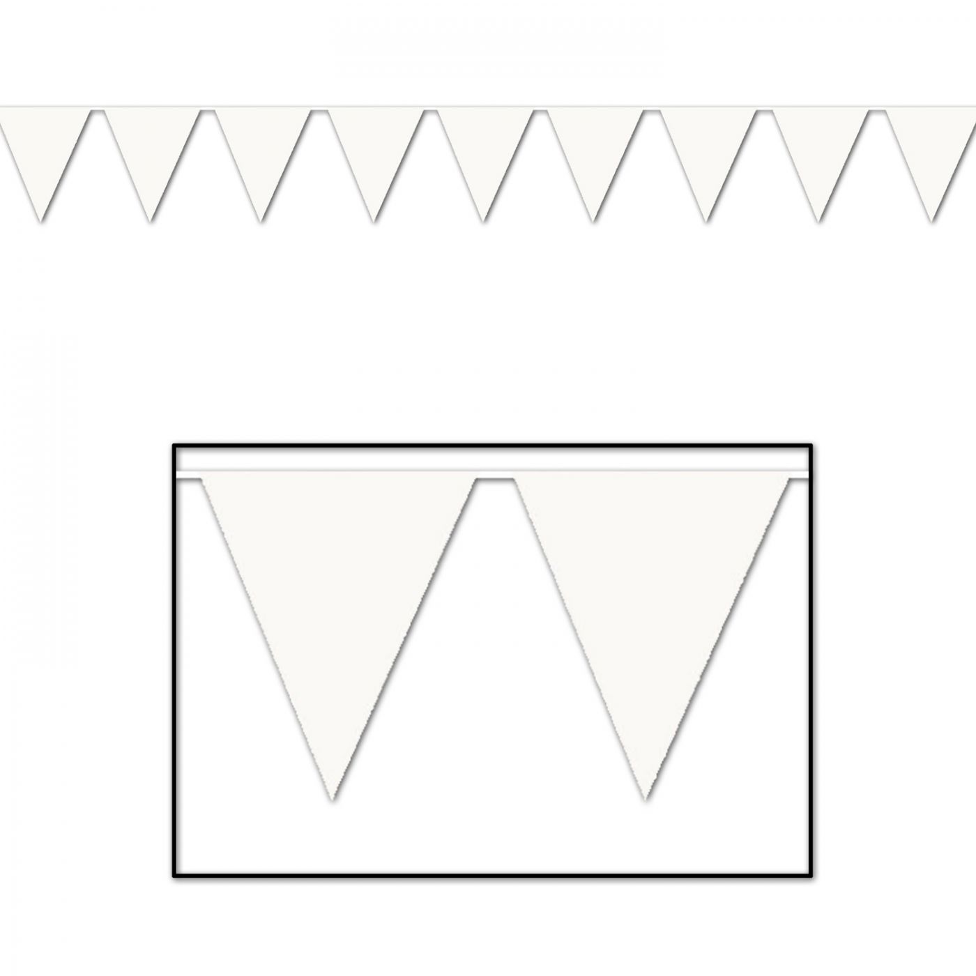 White Pennant Banner (12) image