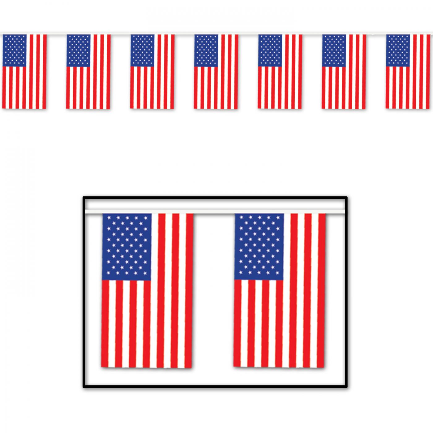 Image of American Flag Pennant Banner