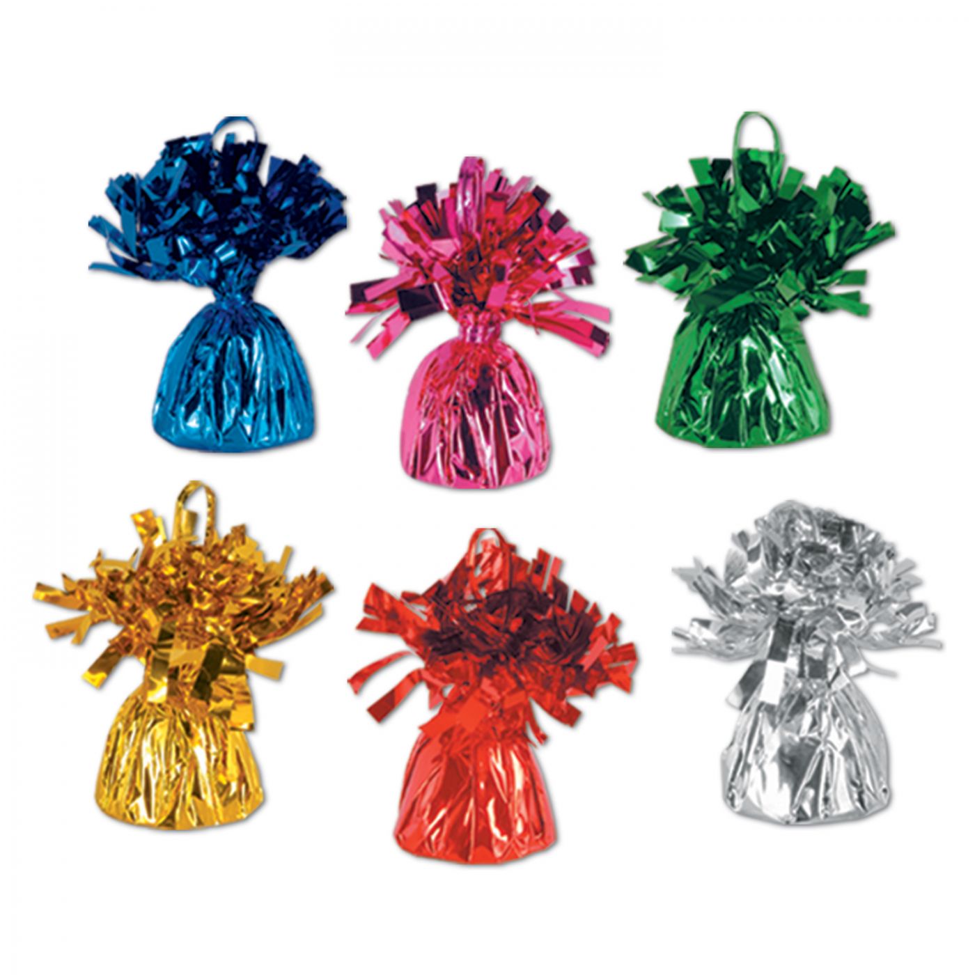 Metallic Wrapped Balloon Weights (12) image