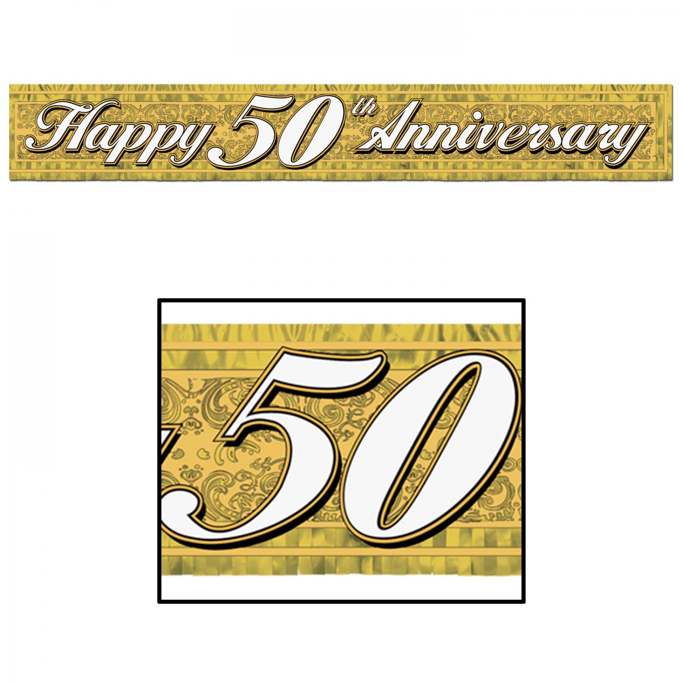 Metallic 50th Anniversary Fringe Banner (12) image