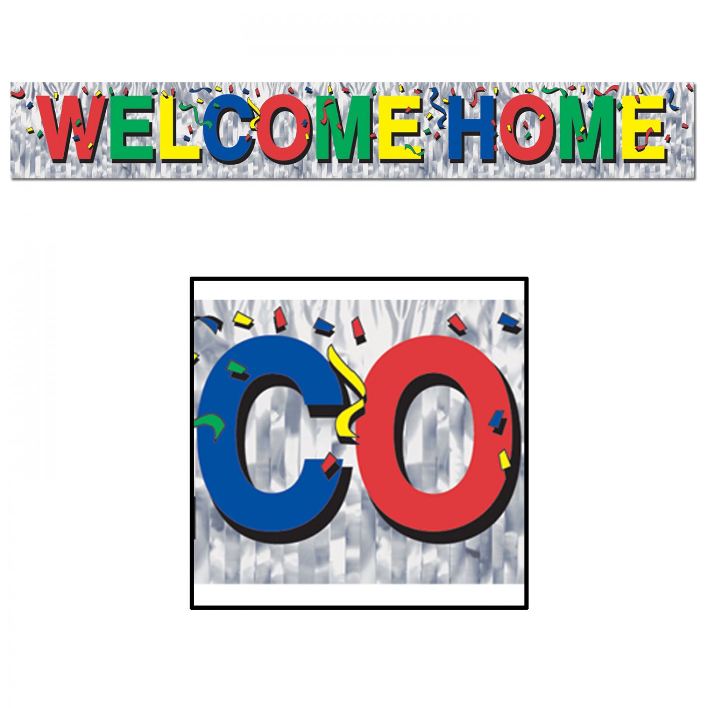 Metallic Welcome Home Fringe Banner (12) image