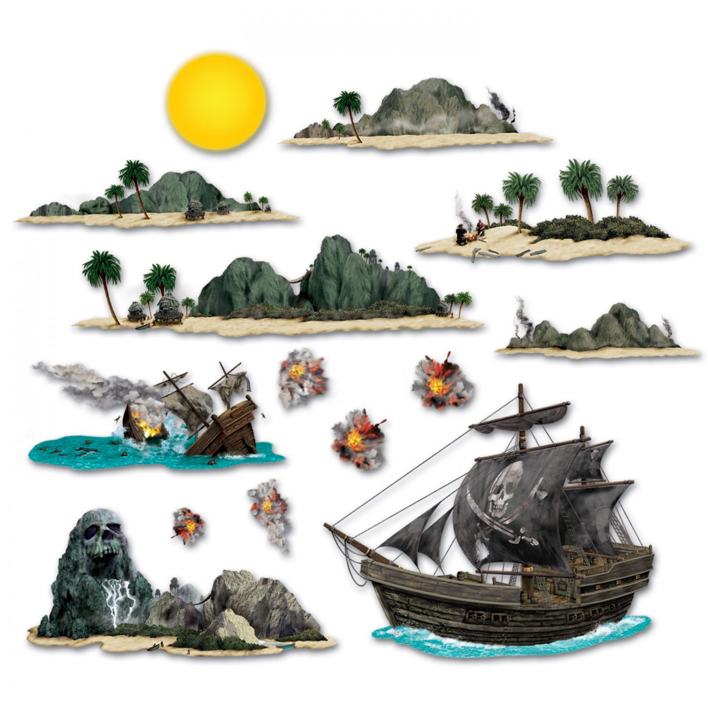 Pirate Ship & Island Props image