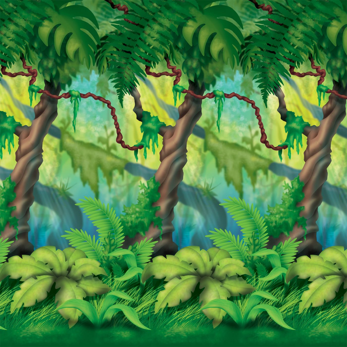 Jungle Trees Backdrop (6) image