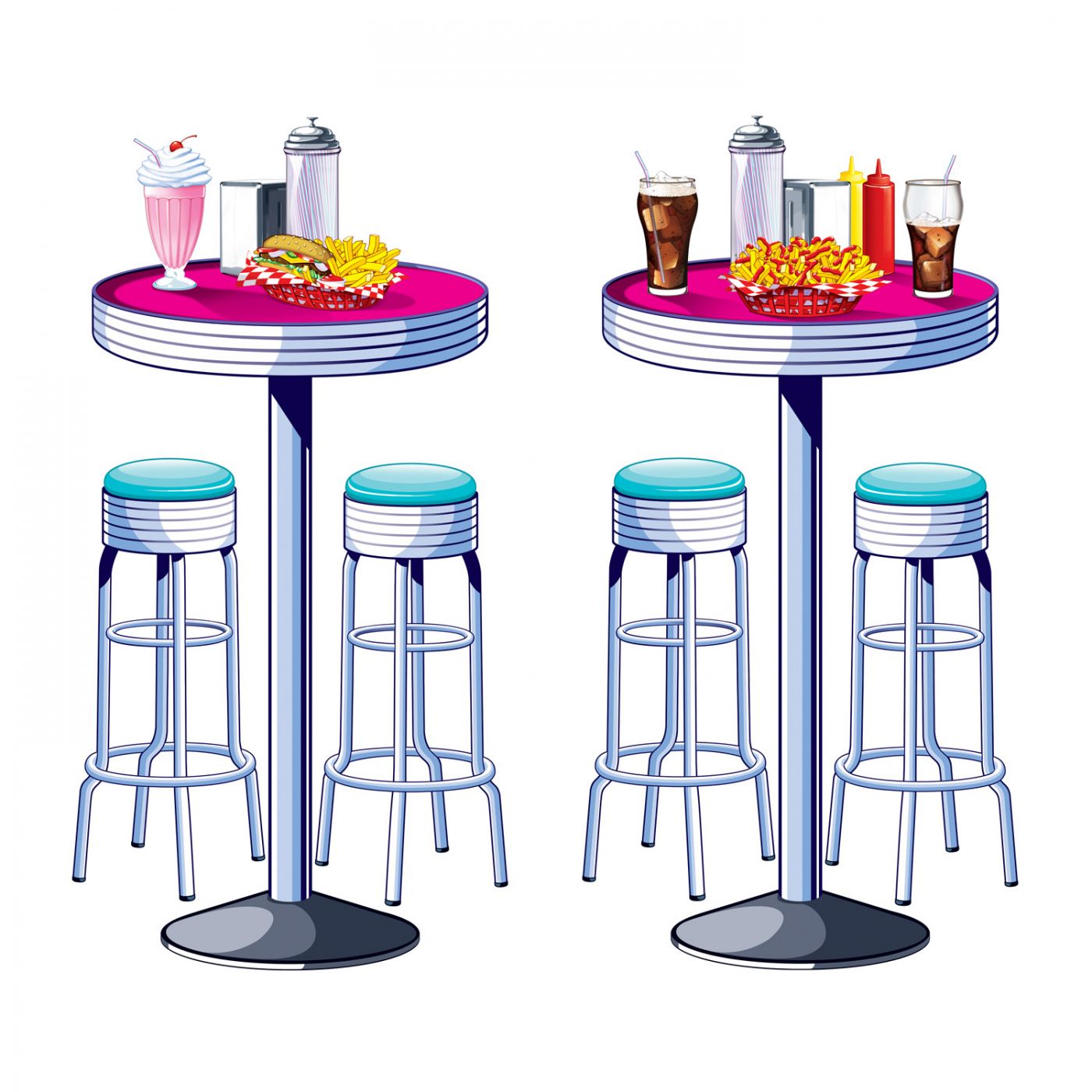 Soda Shop Tables & Stools Props (12) image