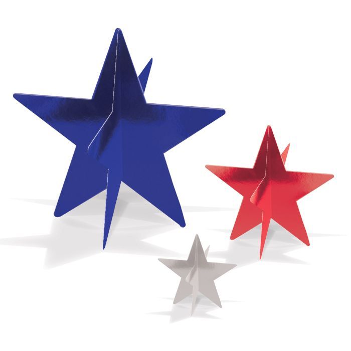 3-D Foil Star Centrepieces (12) image