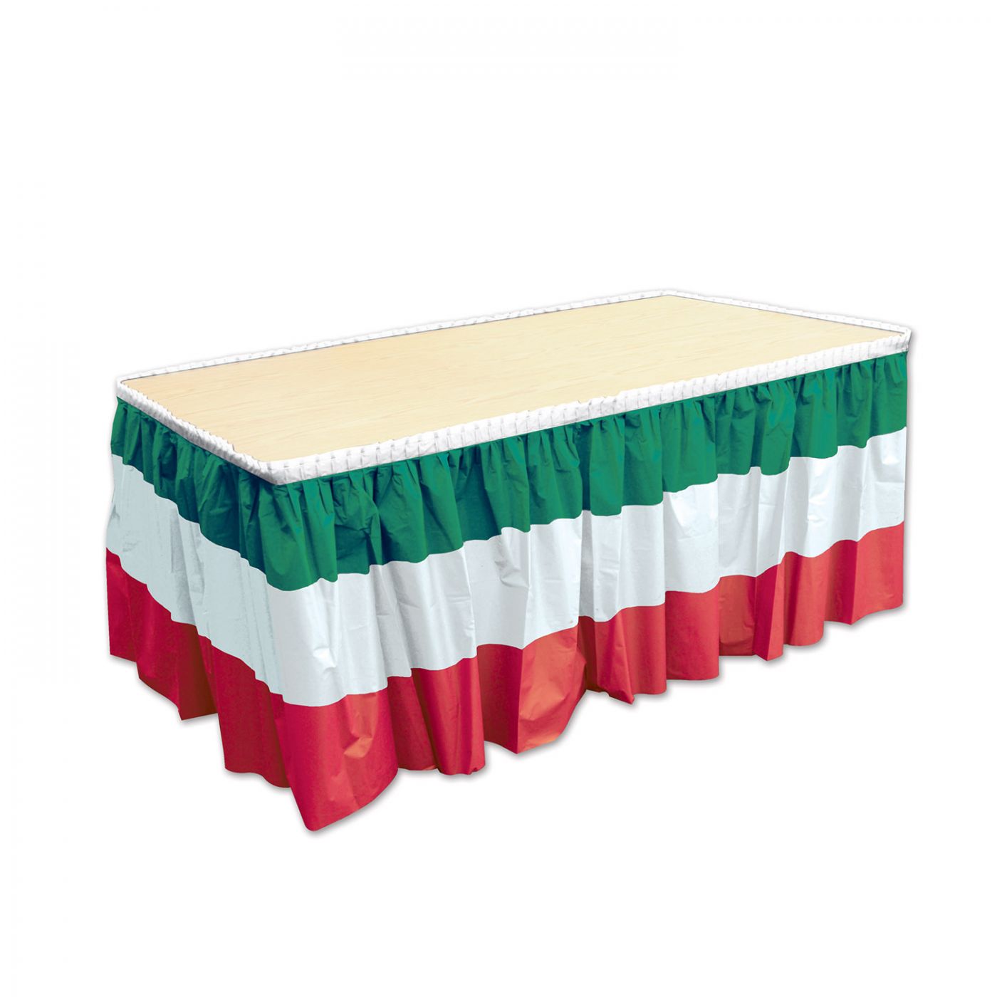 Red, White & Green Table Skirting (6) image