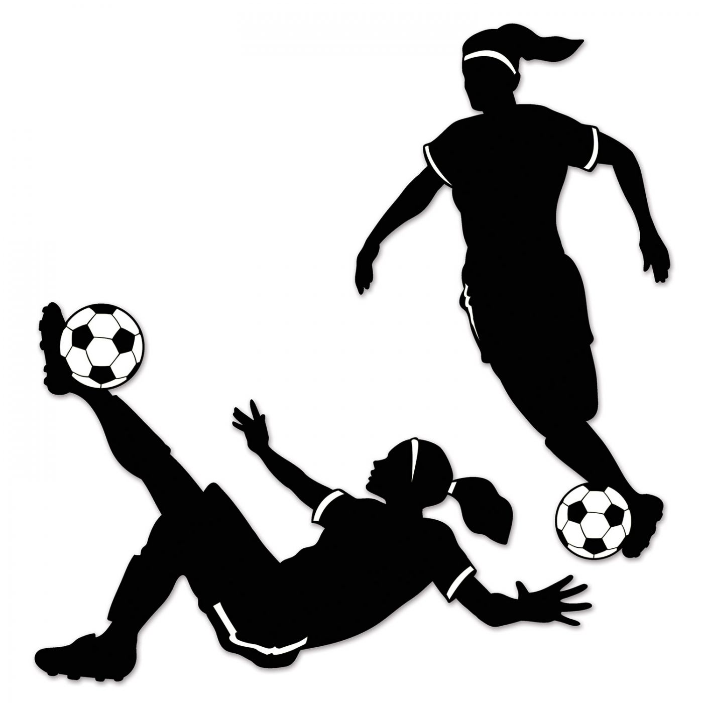 Girl Soccer Silhouettes (12) image
