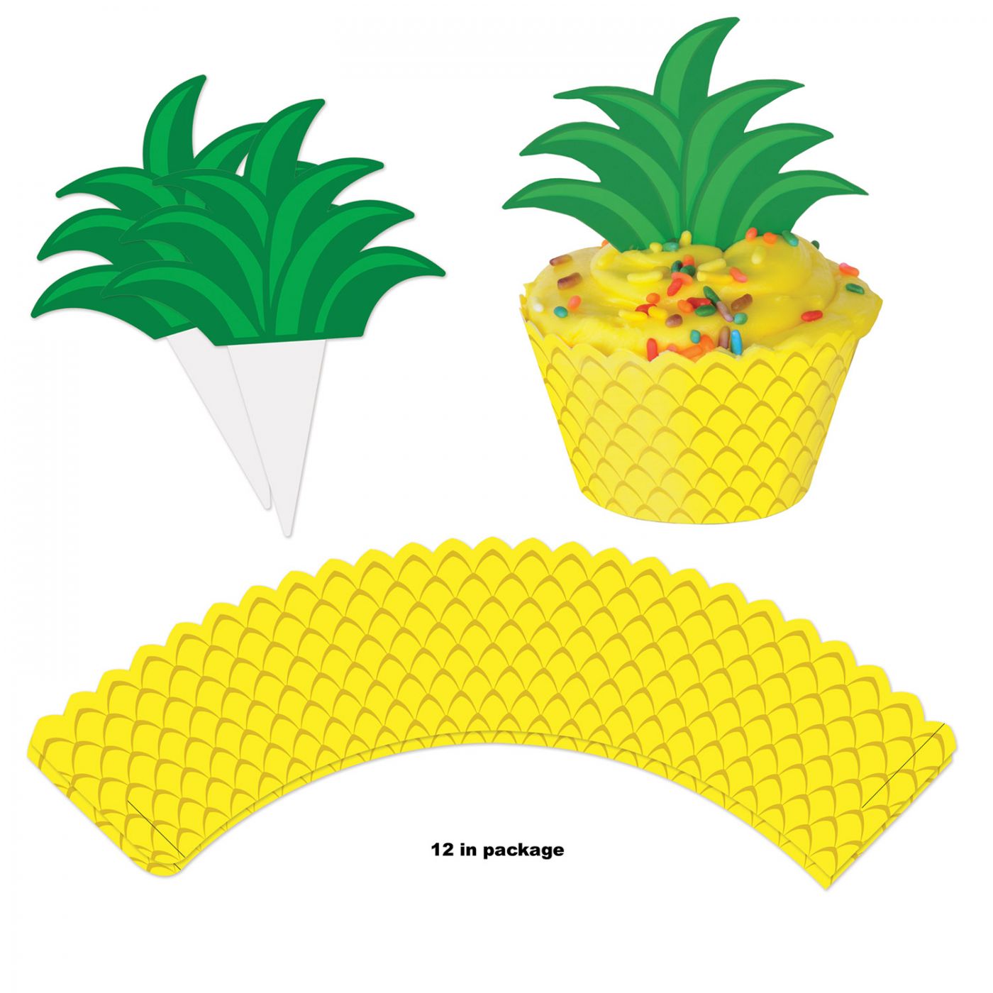 Pineapple Cupcake Wrappers (12) image