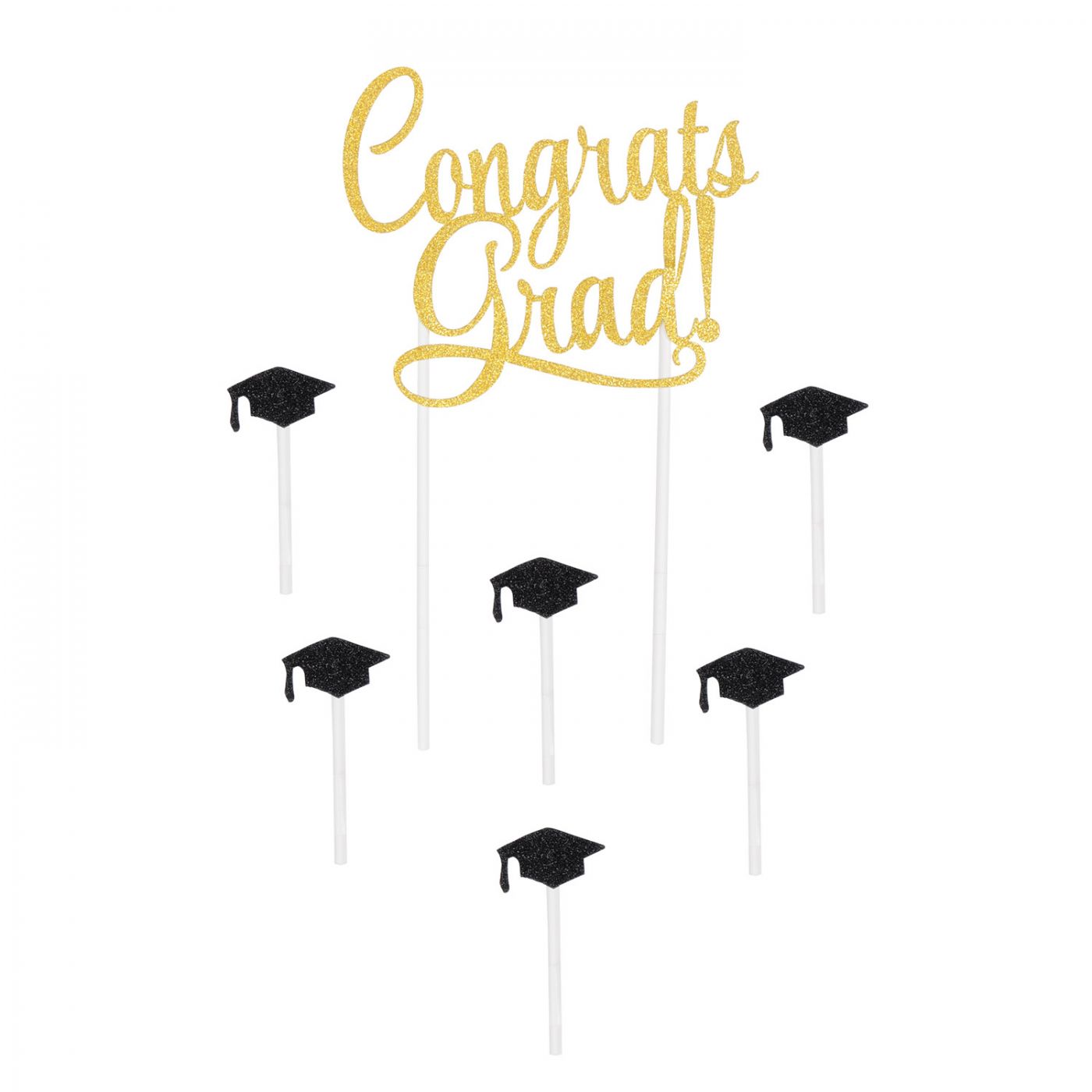 Congrats Grad! Cake Topper image