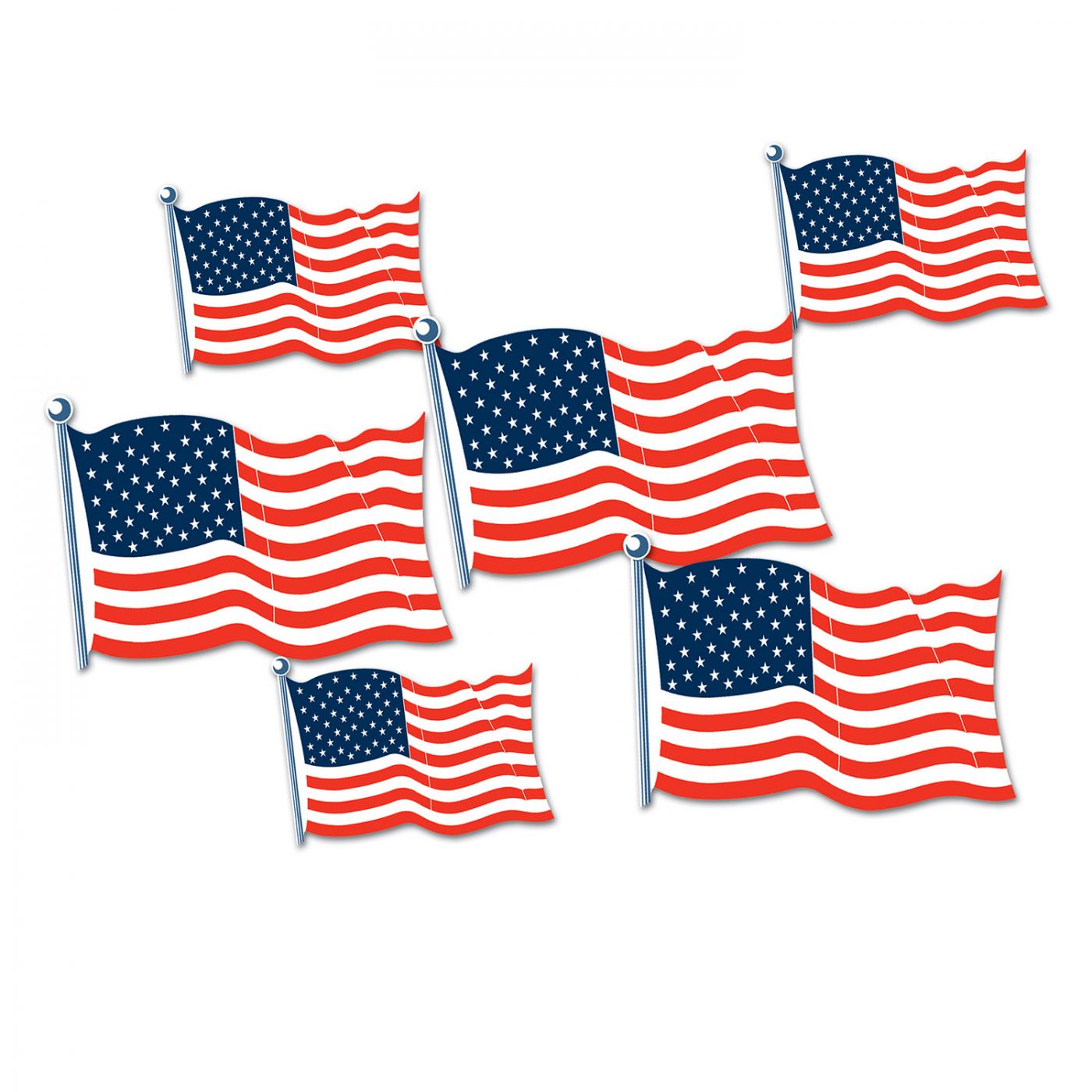 American Flag Cutouts (12) image