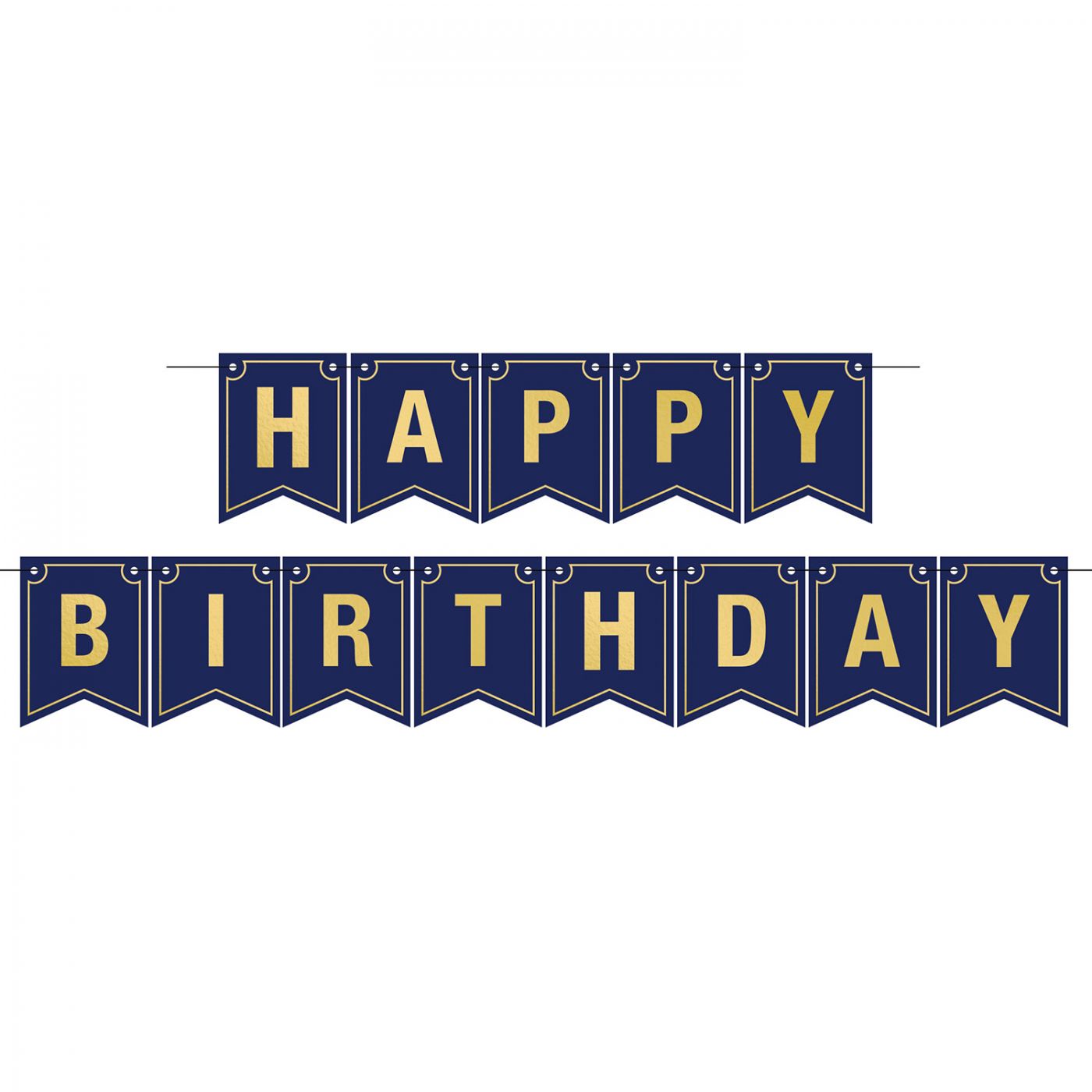 Foil Happy Birthday Streamer (12) image