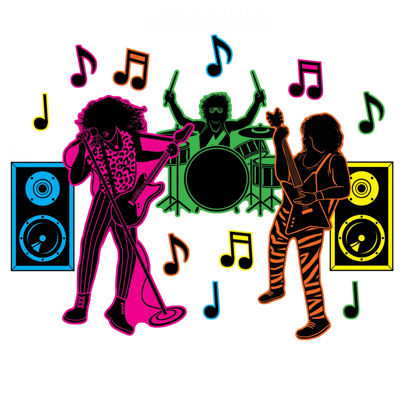 80's Hair Band Silhouettes image