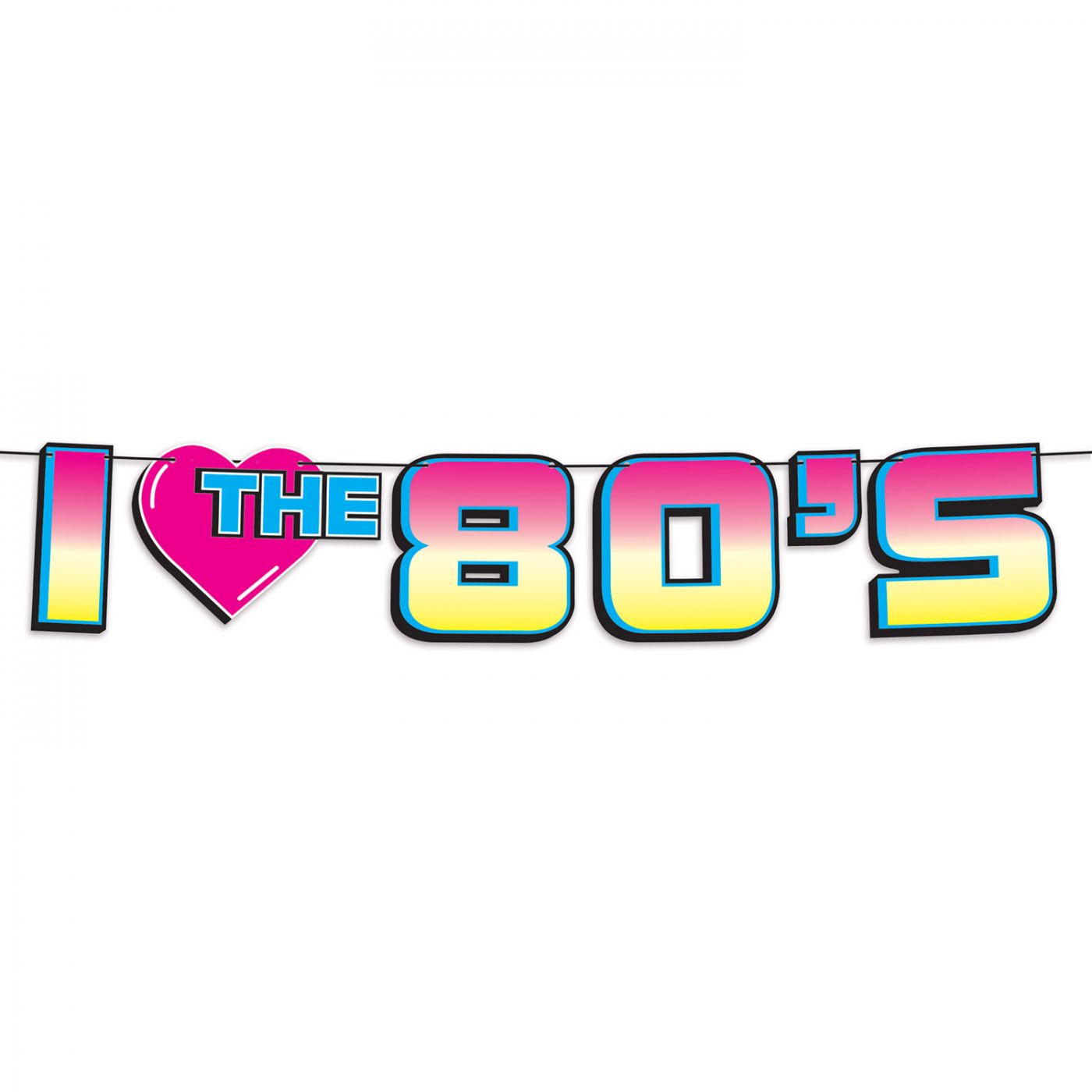 I Love The 80's Streamer (12) image