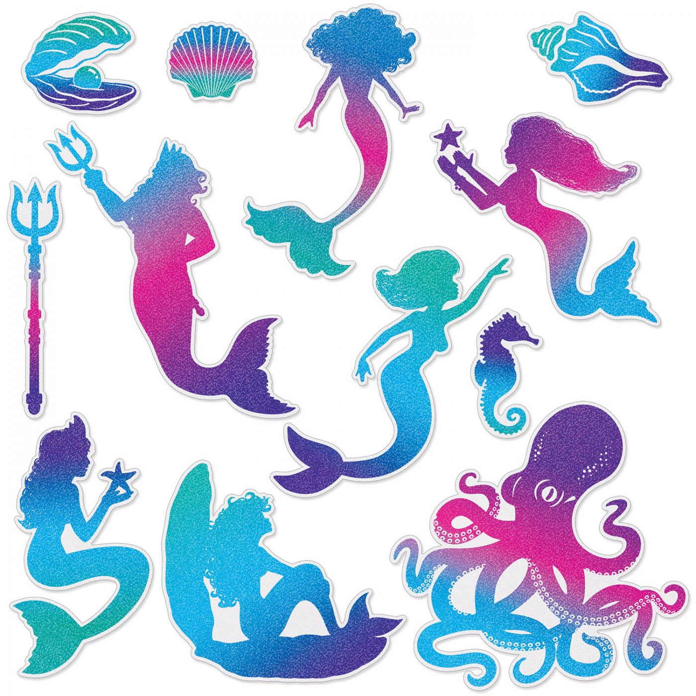 Mermaid Cutouts (12) image