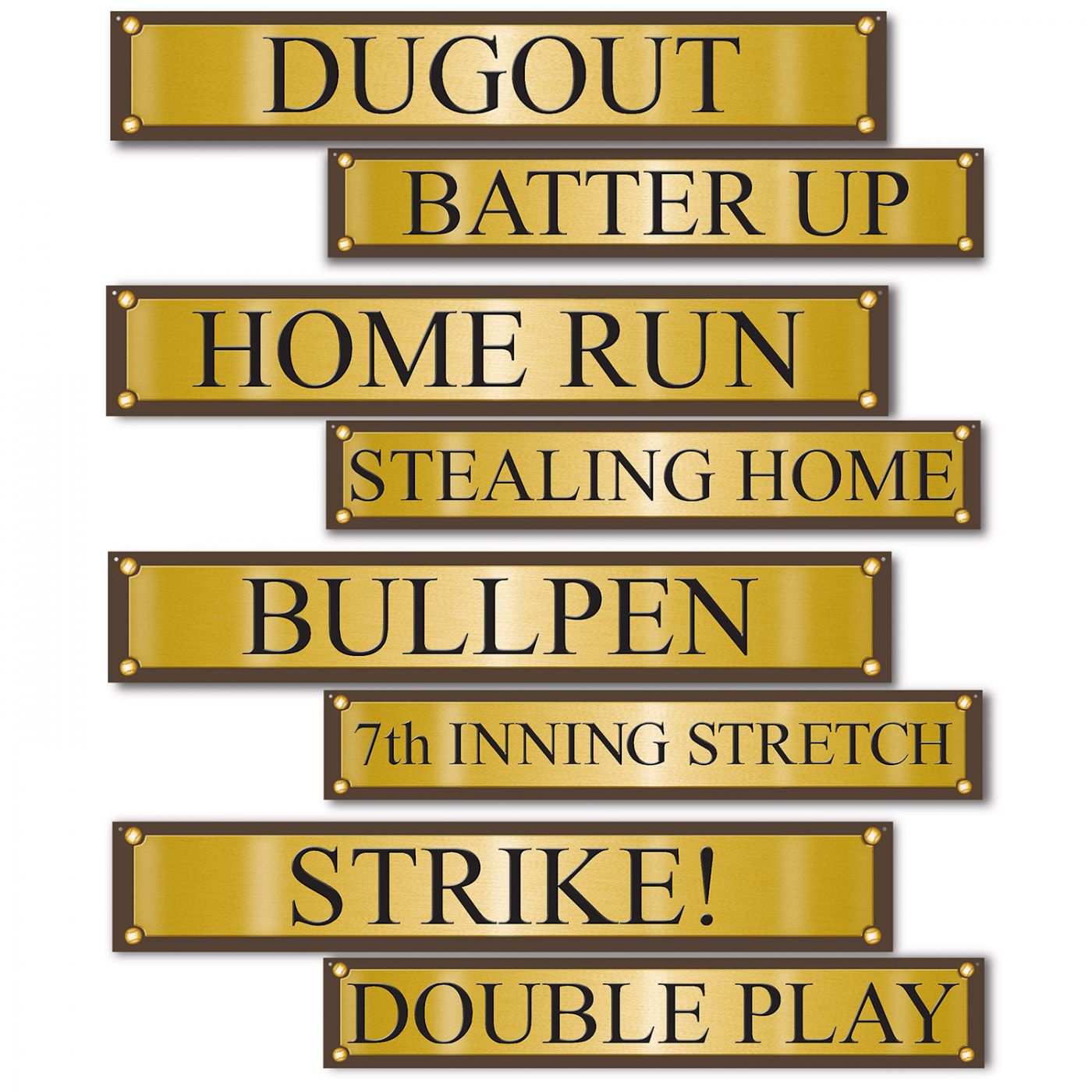 Image of Baseball Street Sign Cutouts