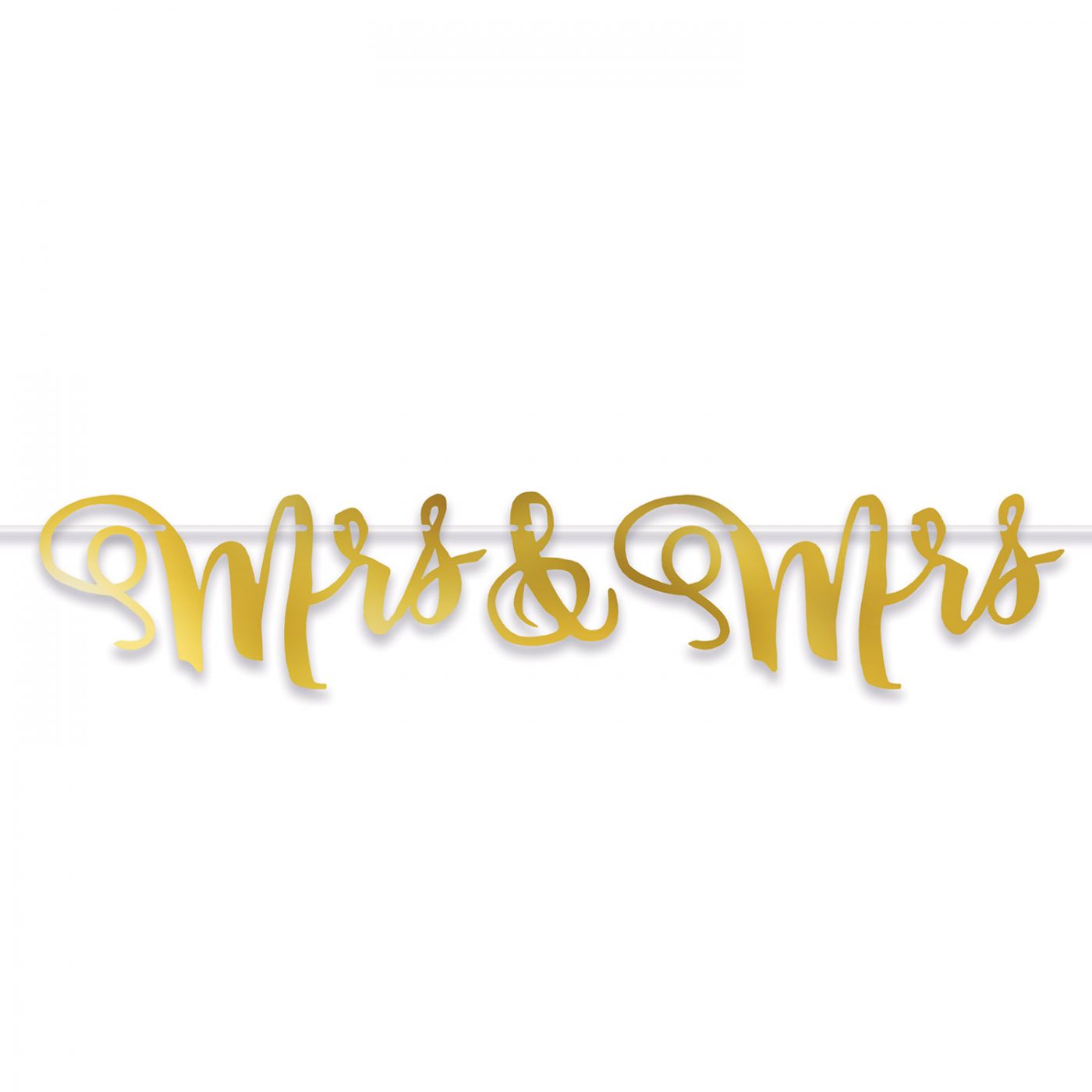 Foil Mrs & Mrs Streamer image