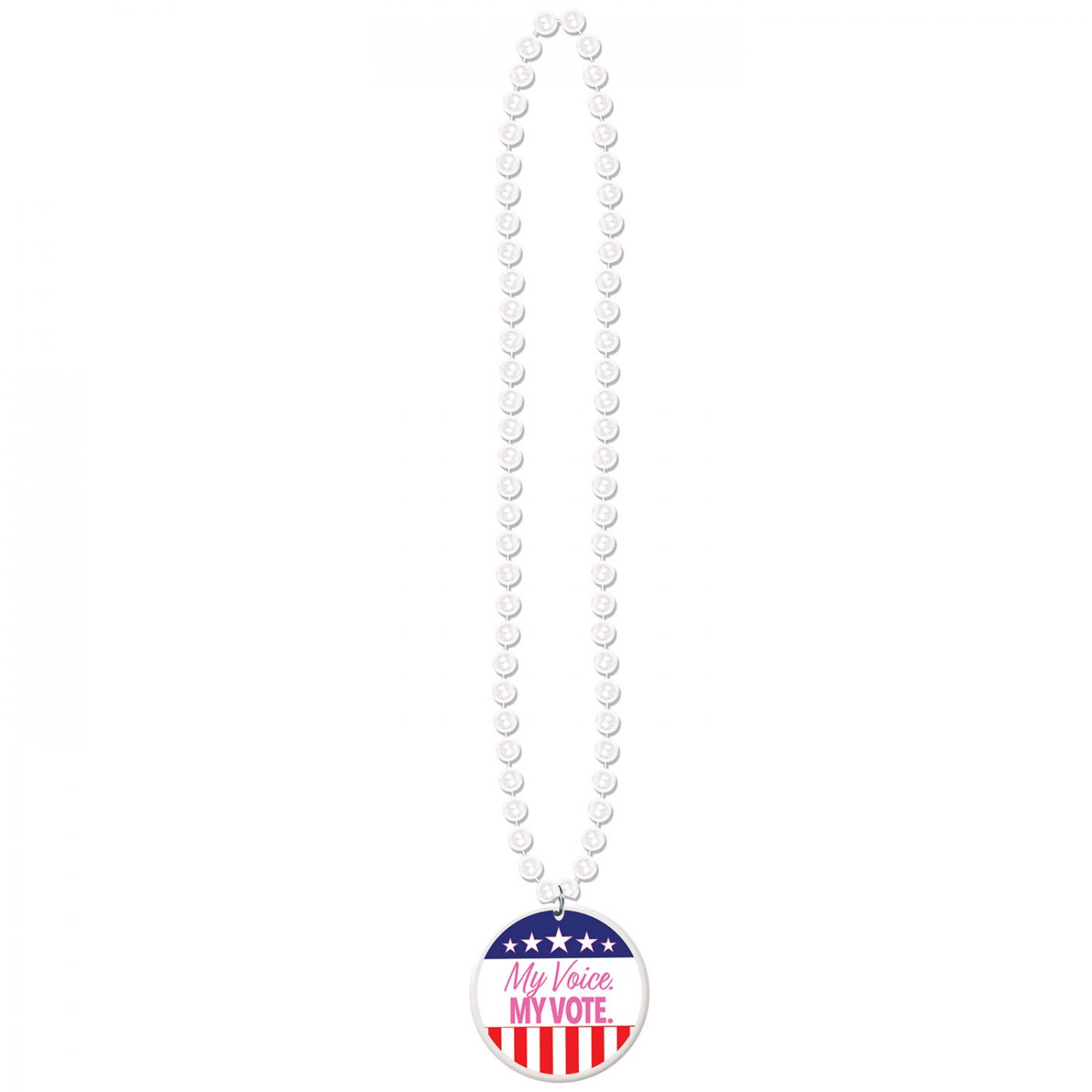 Image of Beads w/My Voice. My Vote. Medallion (12)