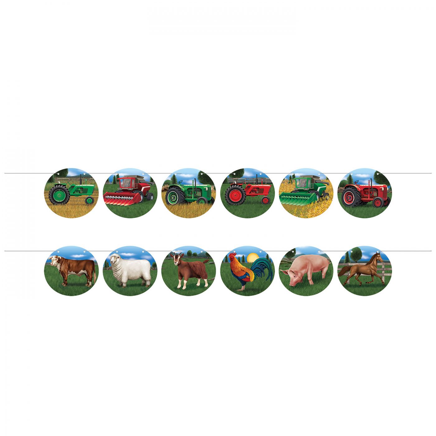 Tractor & Farm Animal Streamer Set (12) image