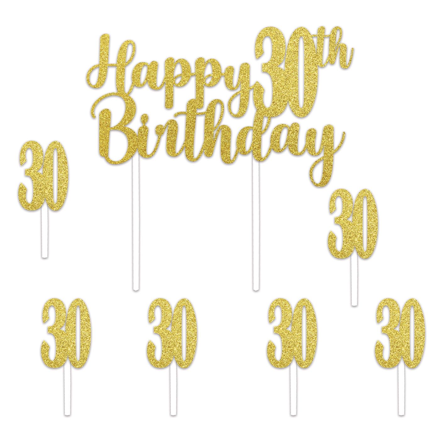 Happy "30th" Birthday Cake Topper (12) image