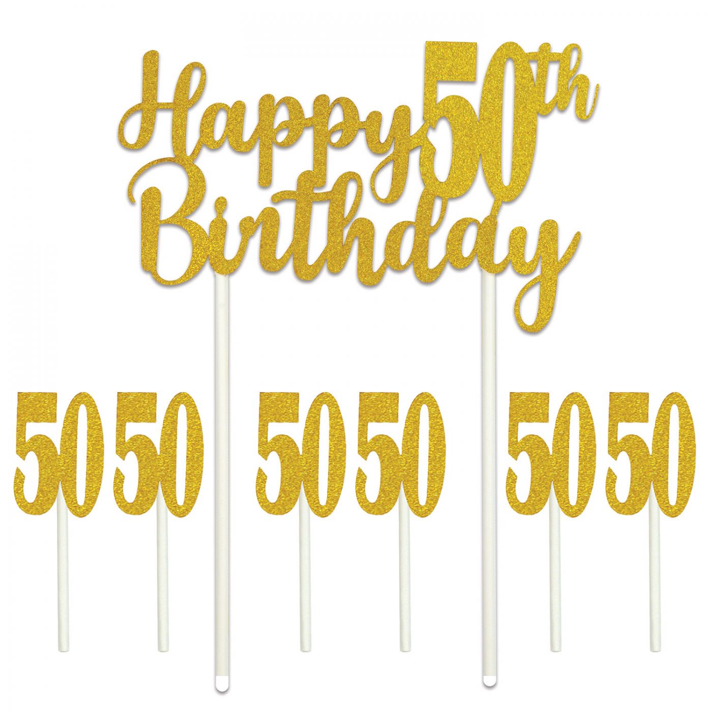 Happy  50th  Birthday Cake Topper image
