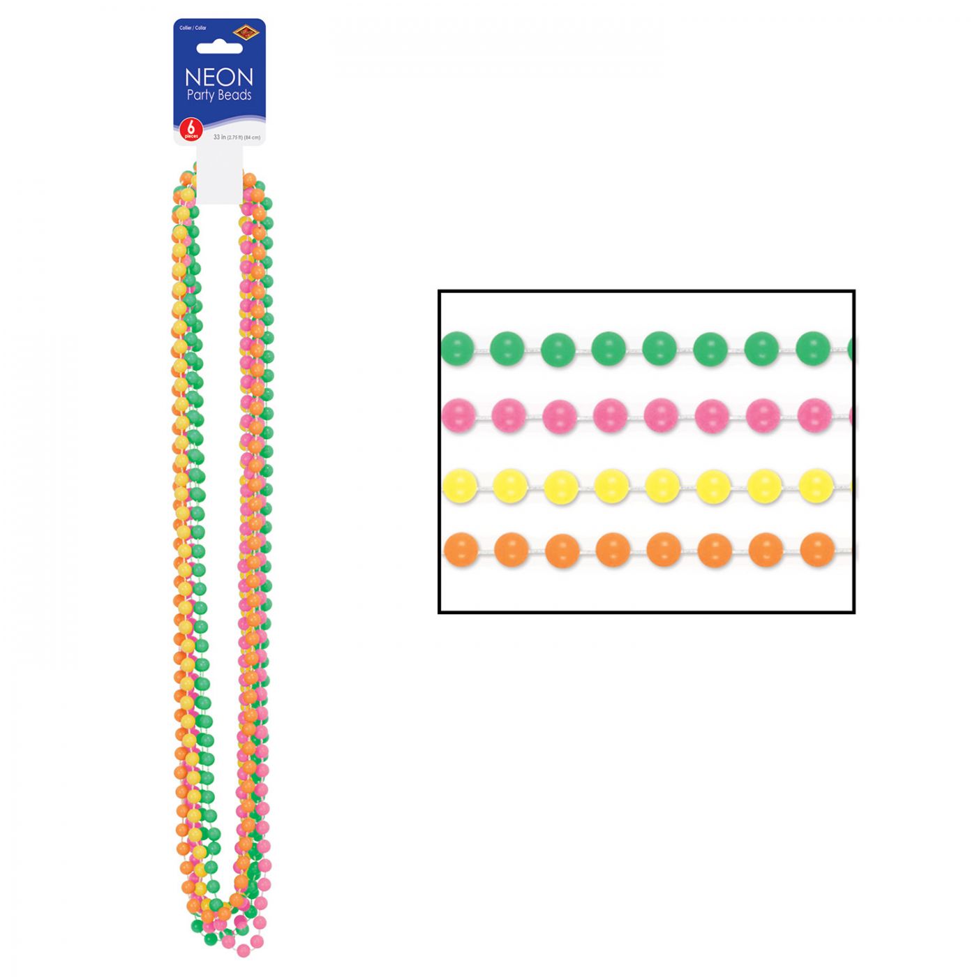 Neon Party Beads (12) image