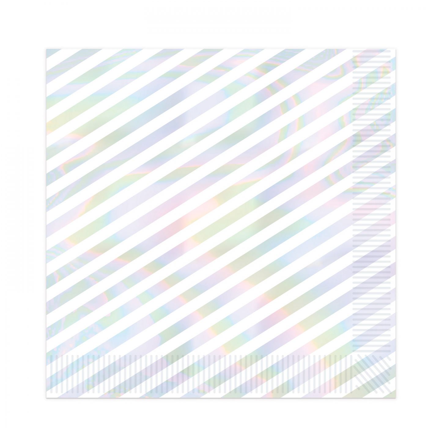 Iridescent Stripes Beverage Napkins (12) image