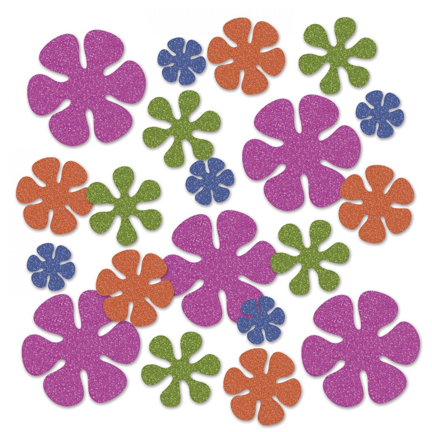 Retro Flower Deluxe Sparkle Confetti (12) image