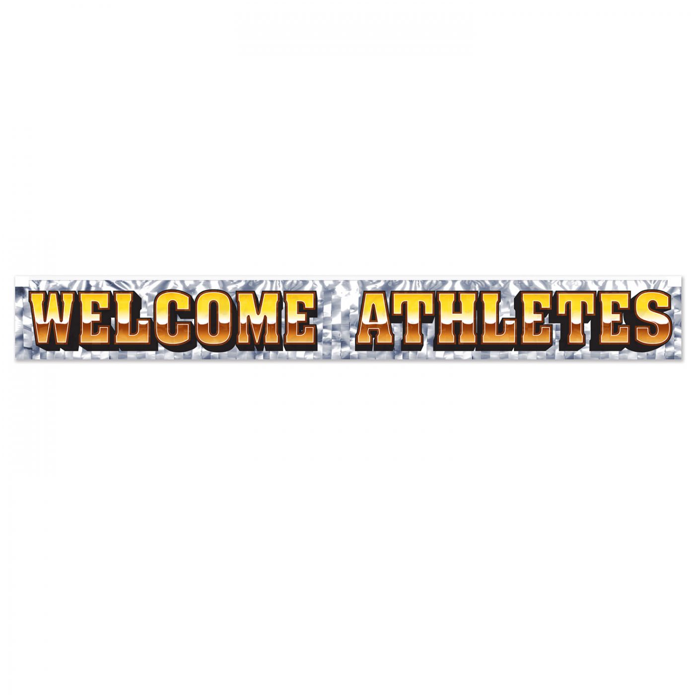 Metallic Welcome Athletes Fringe Banner (12) image