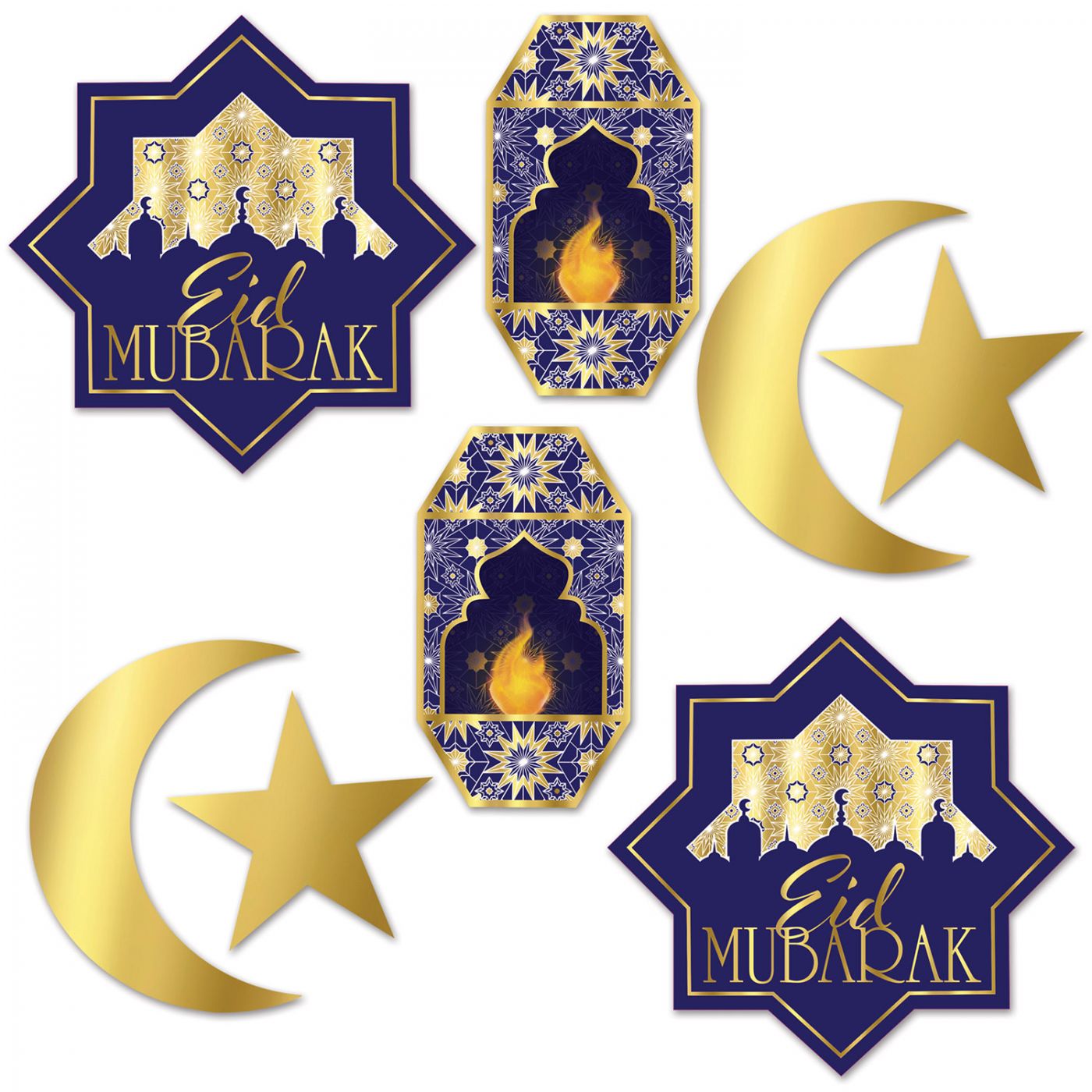 Foil Ramadan Cutouts (12) image