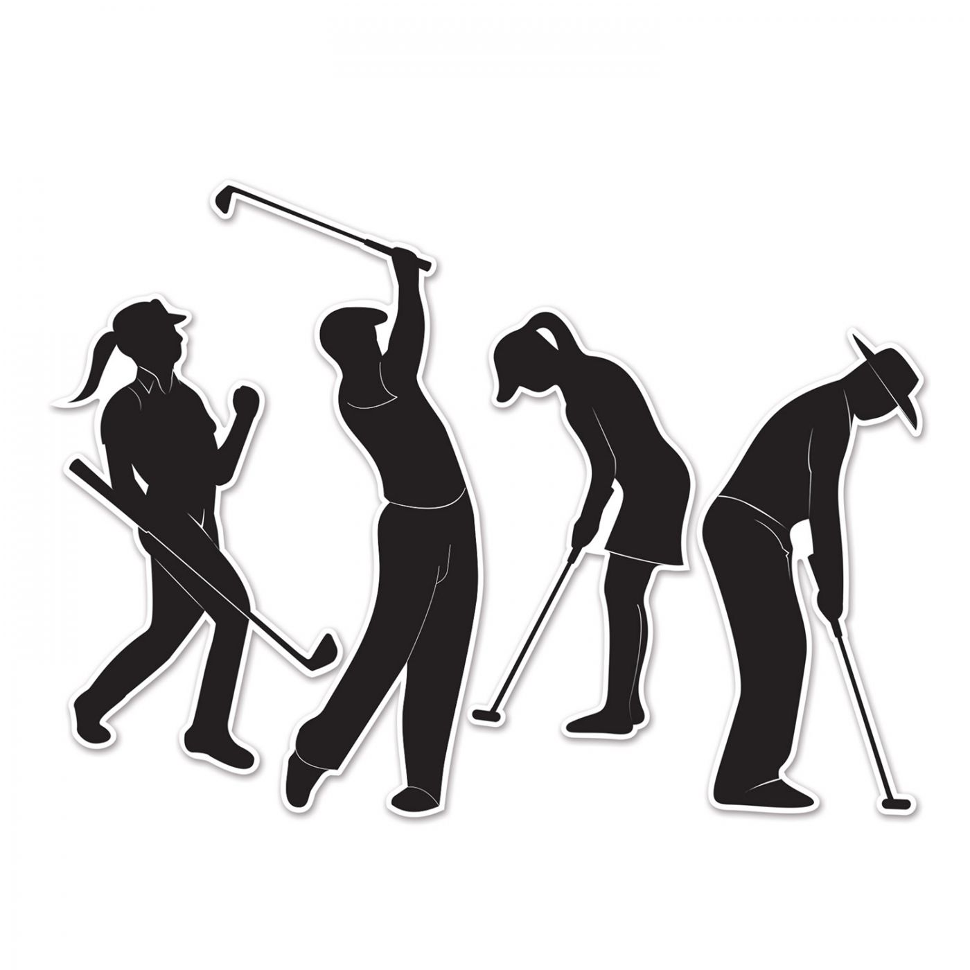 Golf Player Silhouettes (12) image