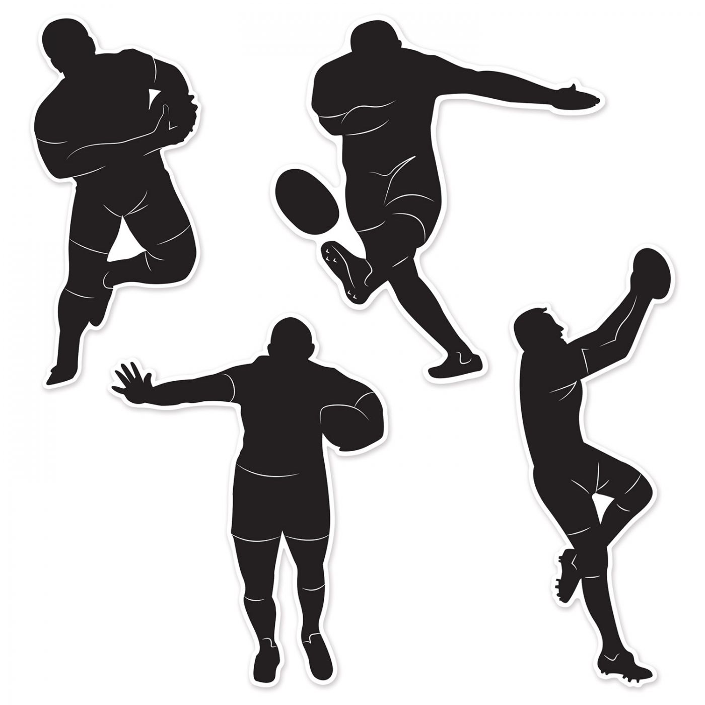 Rugby Player Silhouettes (12) image