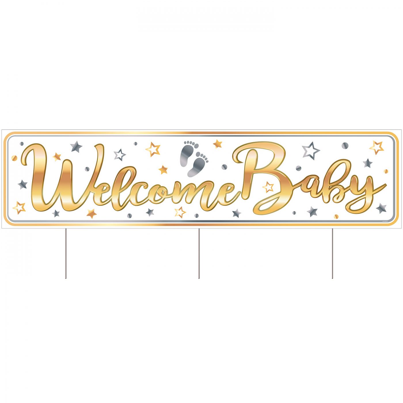 Plastic Jumbo Welcome Baby Yard Sign (6) image