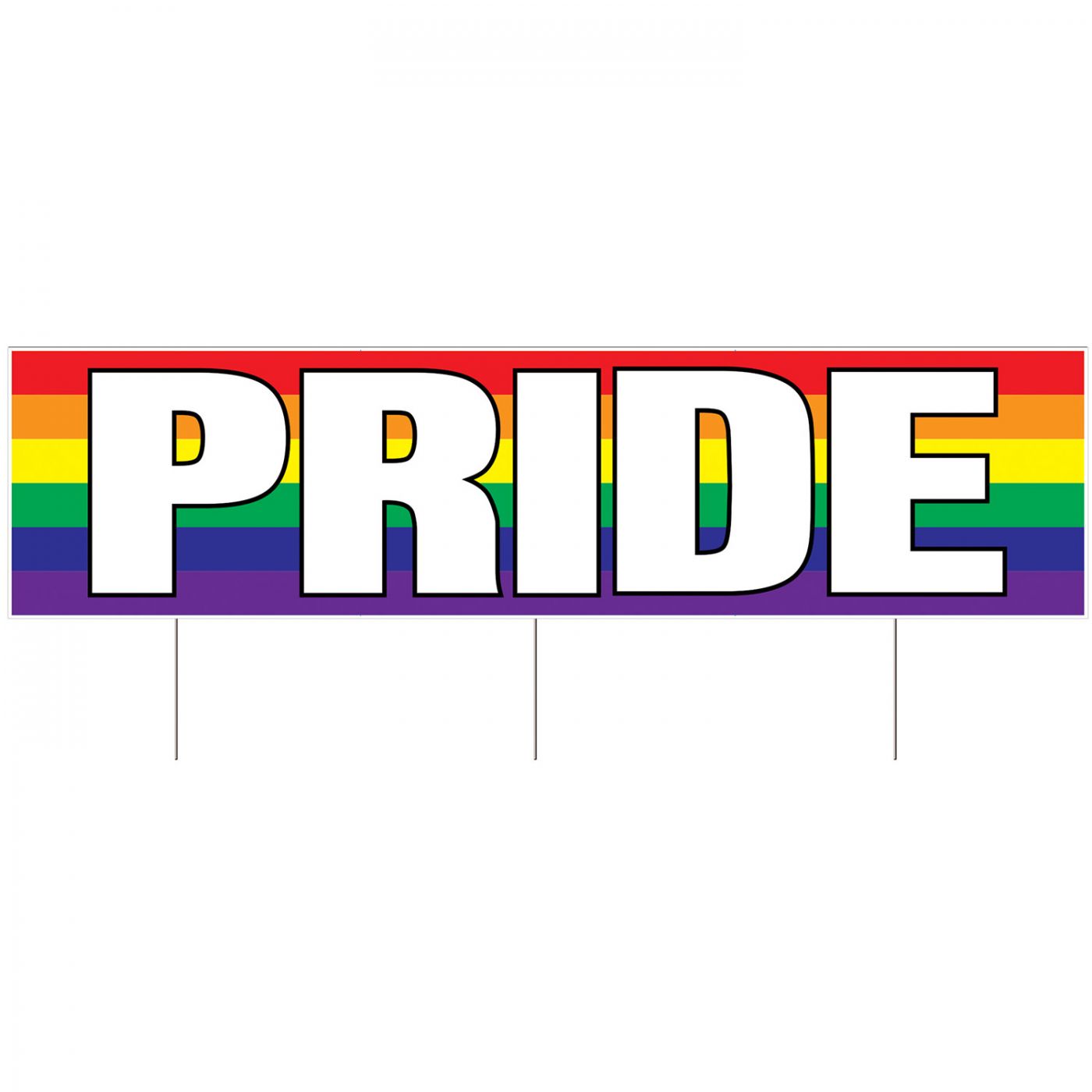 Plastic Jumbo Pride Yard Sign (6) image